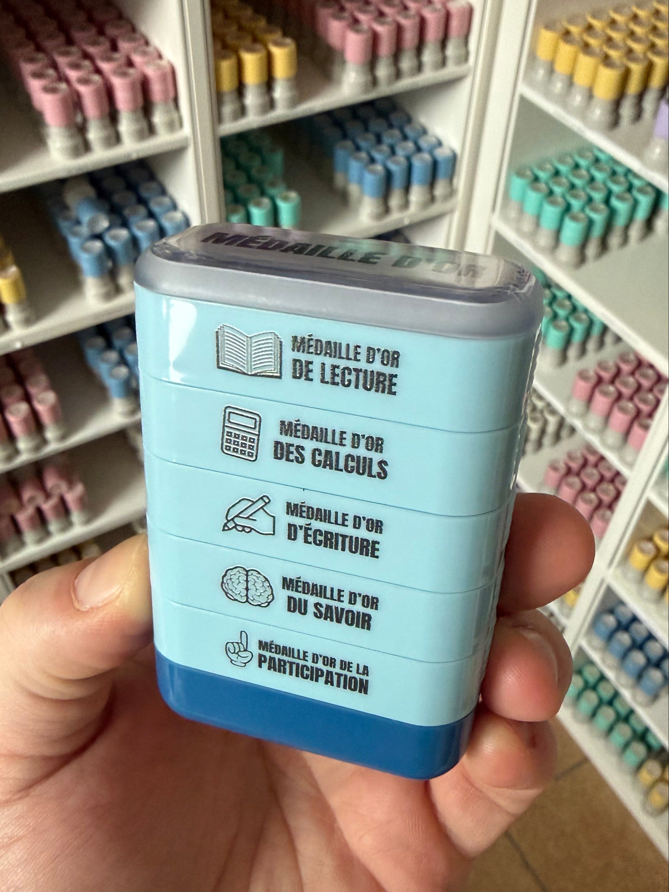 Tampon auto-encreur 5 en 1 - Médaille d'or