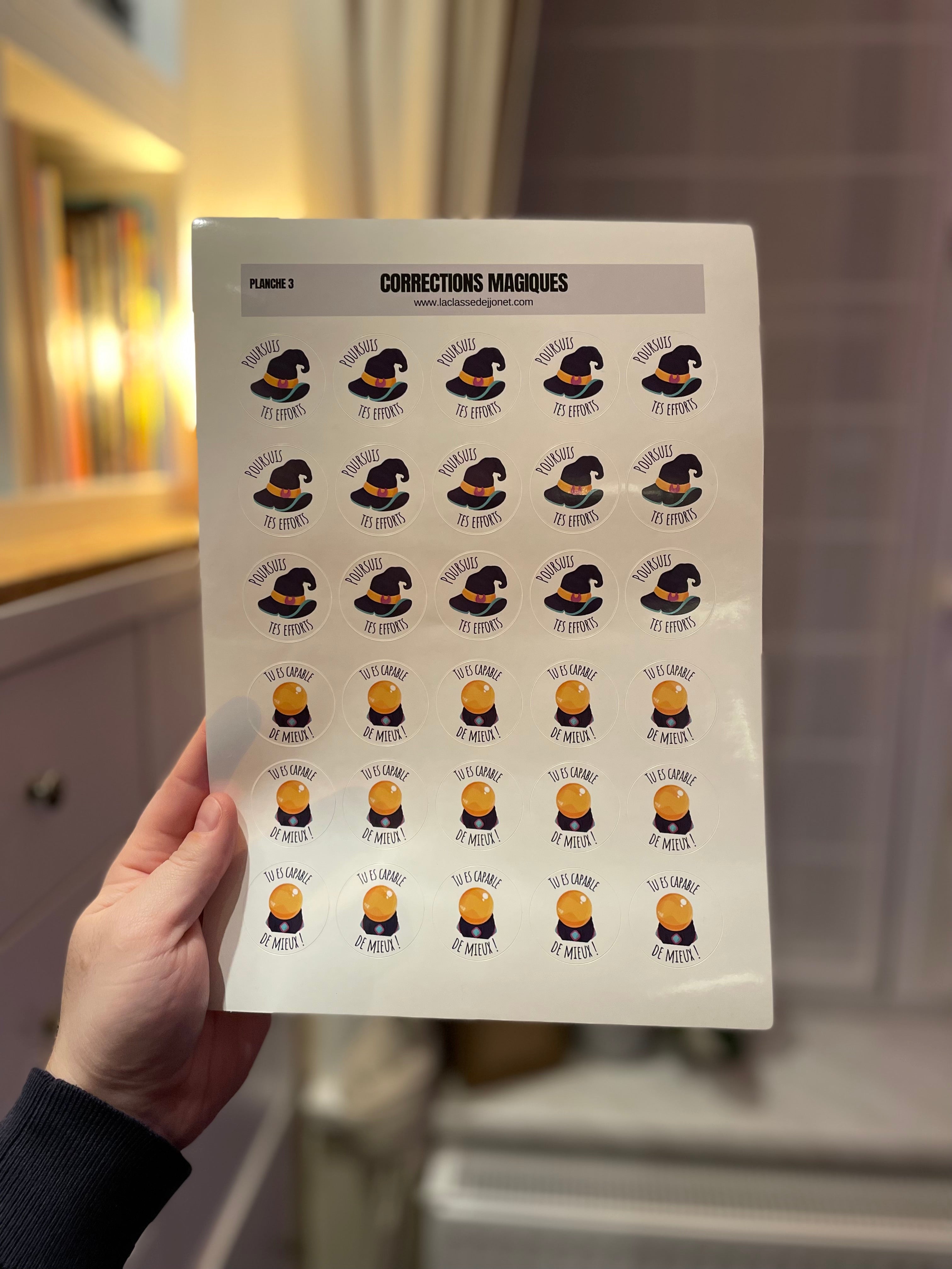 Stickers "corrections magiques" - Planche 3