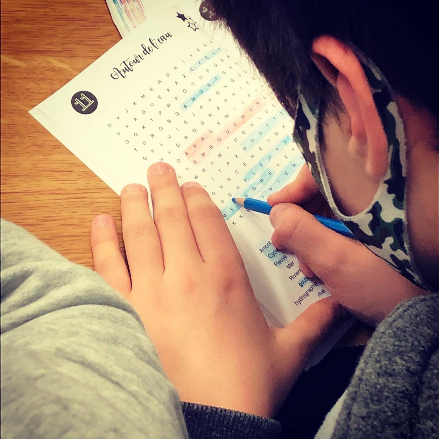 Carnet de mots cachés (géographie)
