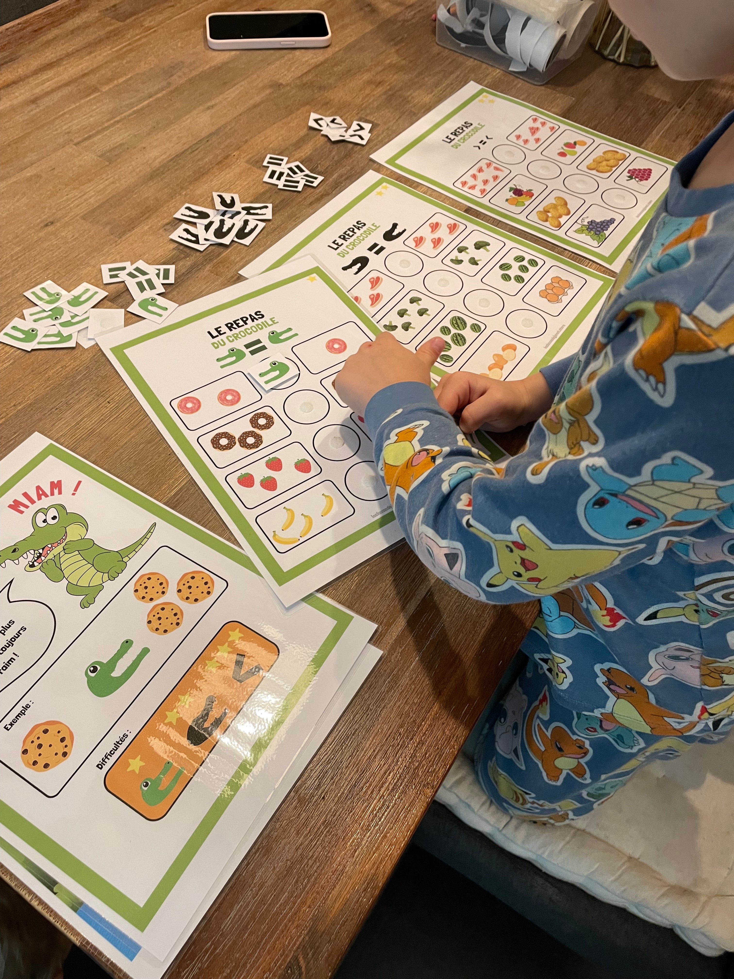 Le repas du crocodile : plus grand, égal ou plus petit (PDF)