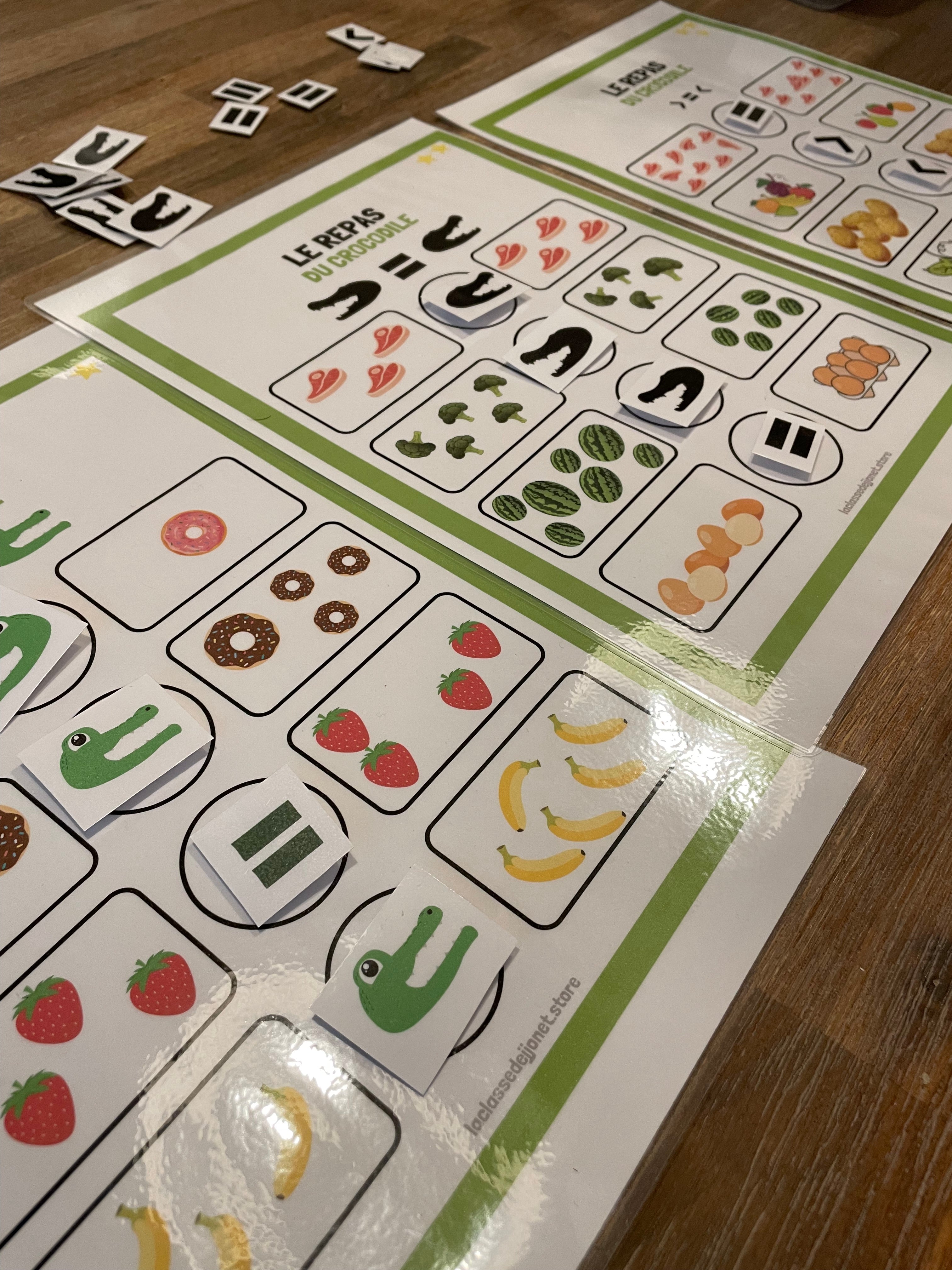 Le repas du crocodile : plus grand, égal ou plus petit (PDF)