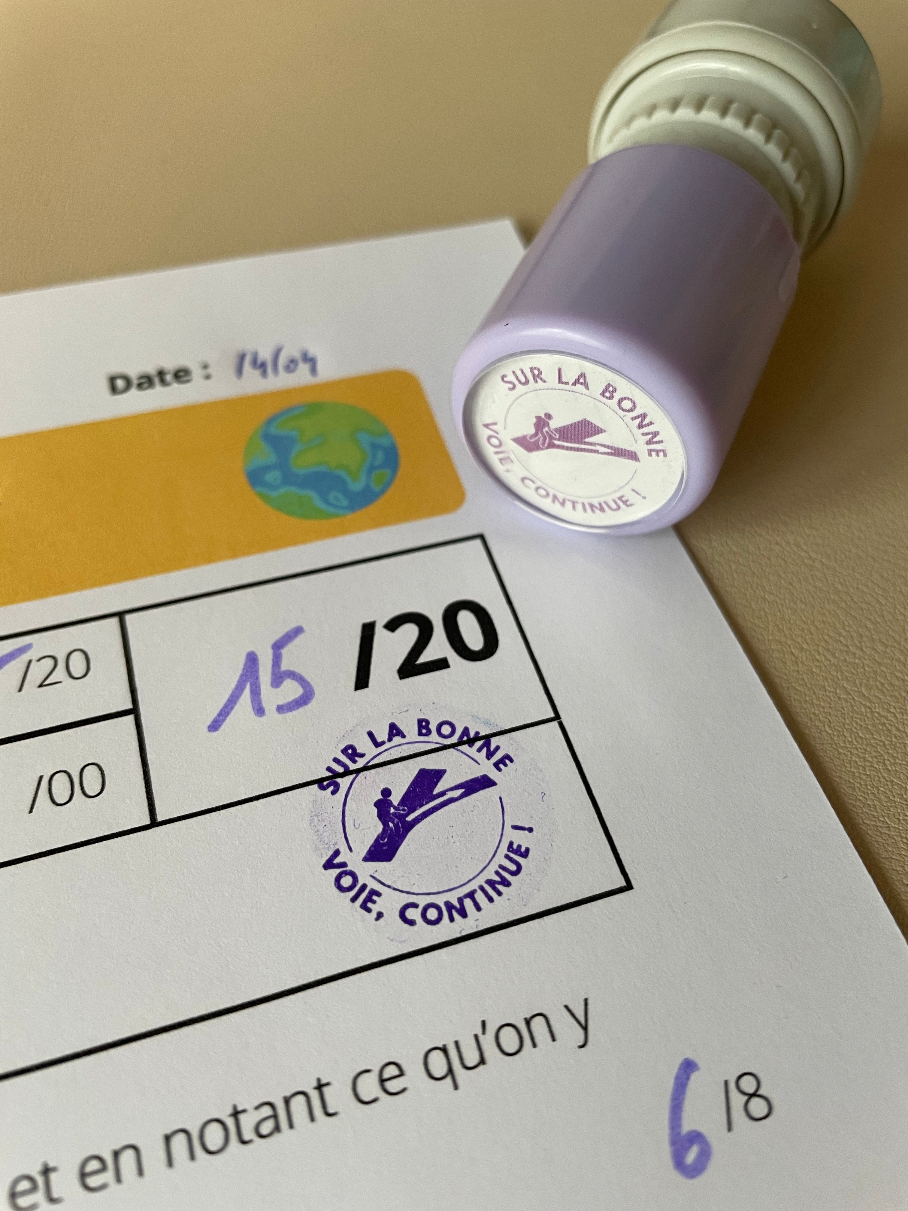 Tampon auto-encreur - Sur la bonne voie