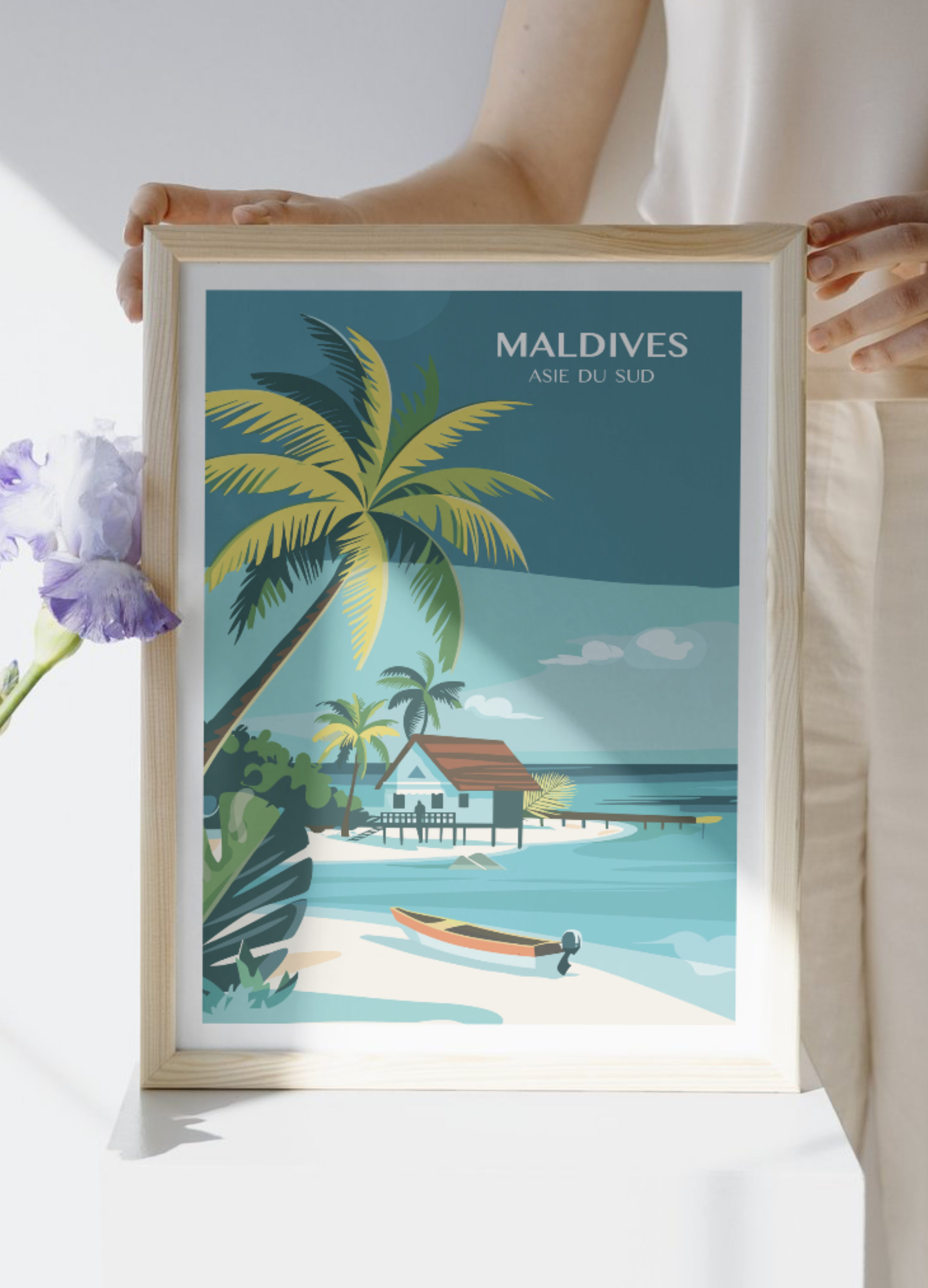 Affiche voyage en Maldives 🇲🇻