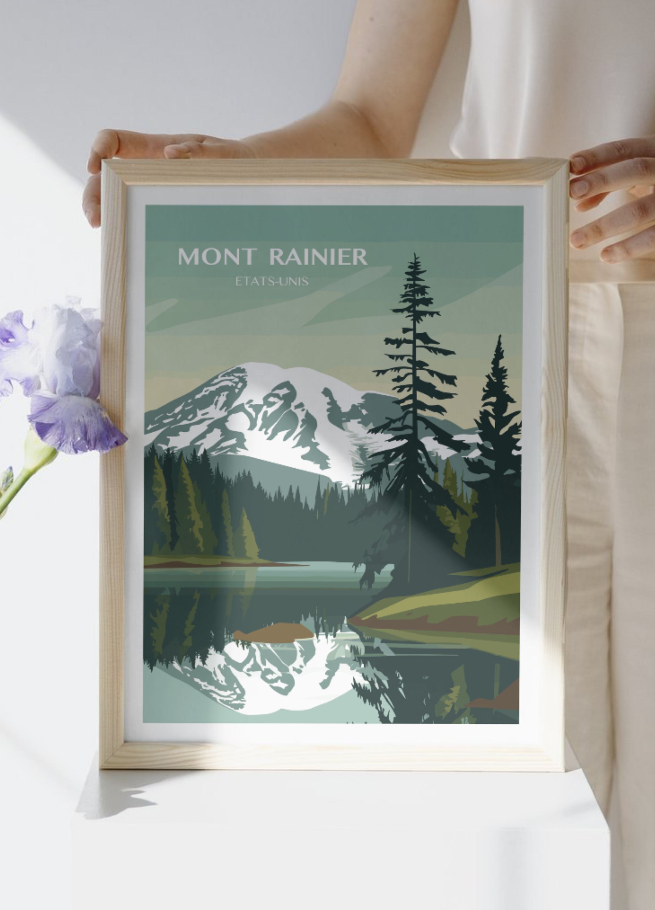 Affiche voyage - Mont Rainier 🇺🇸