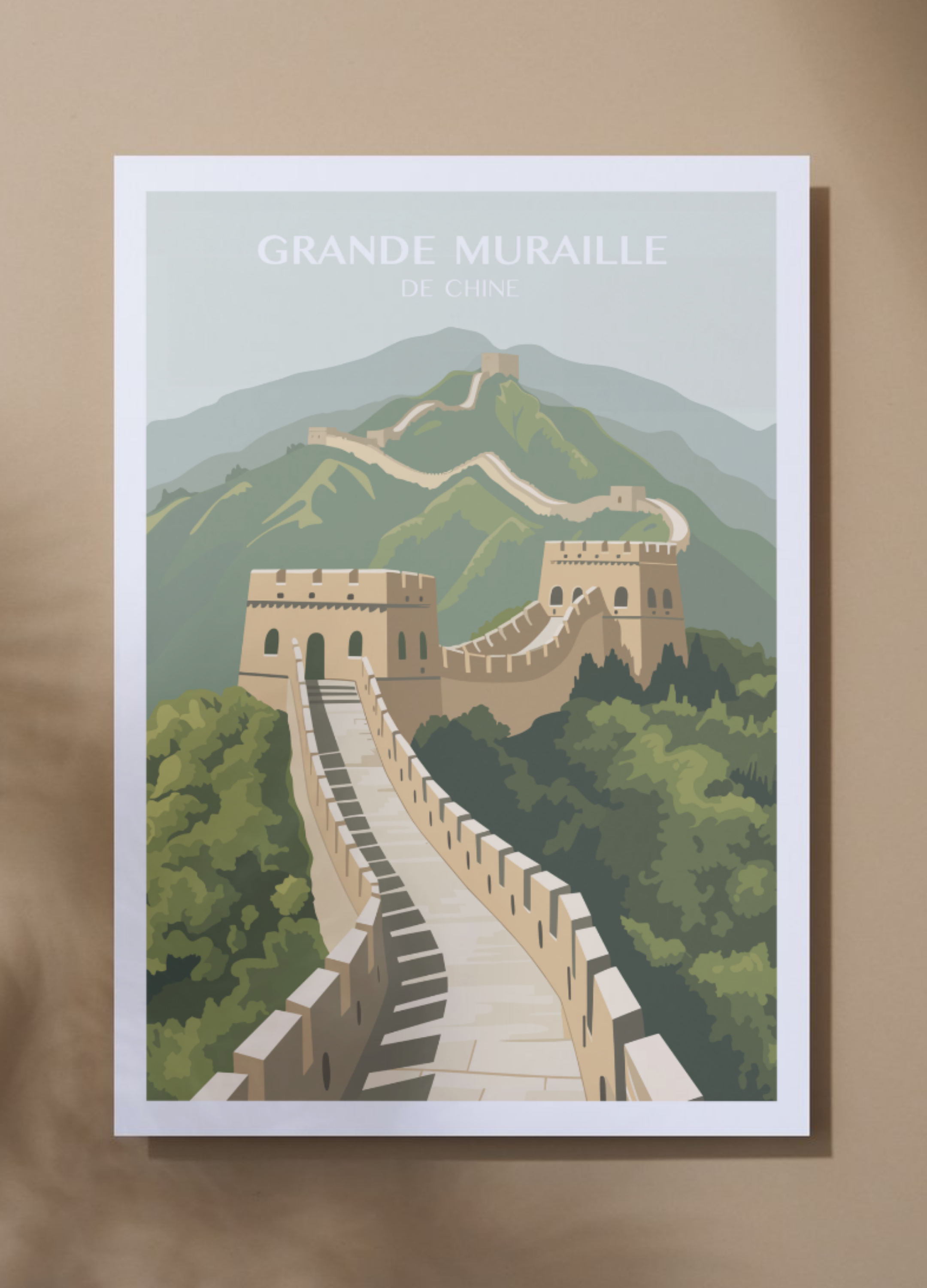 Affiche voyage - Grande Muraille de Chine 🇨🇳