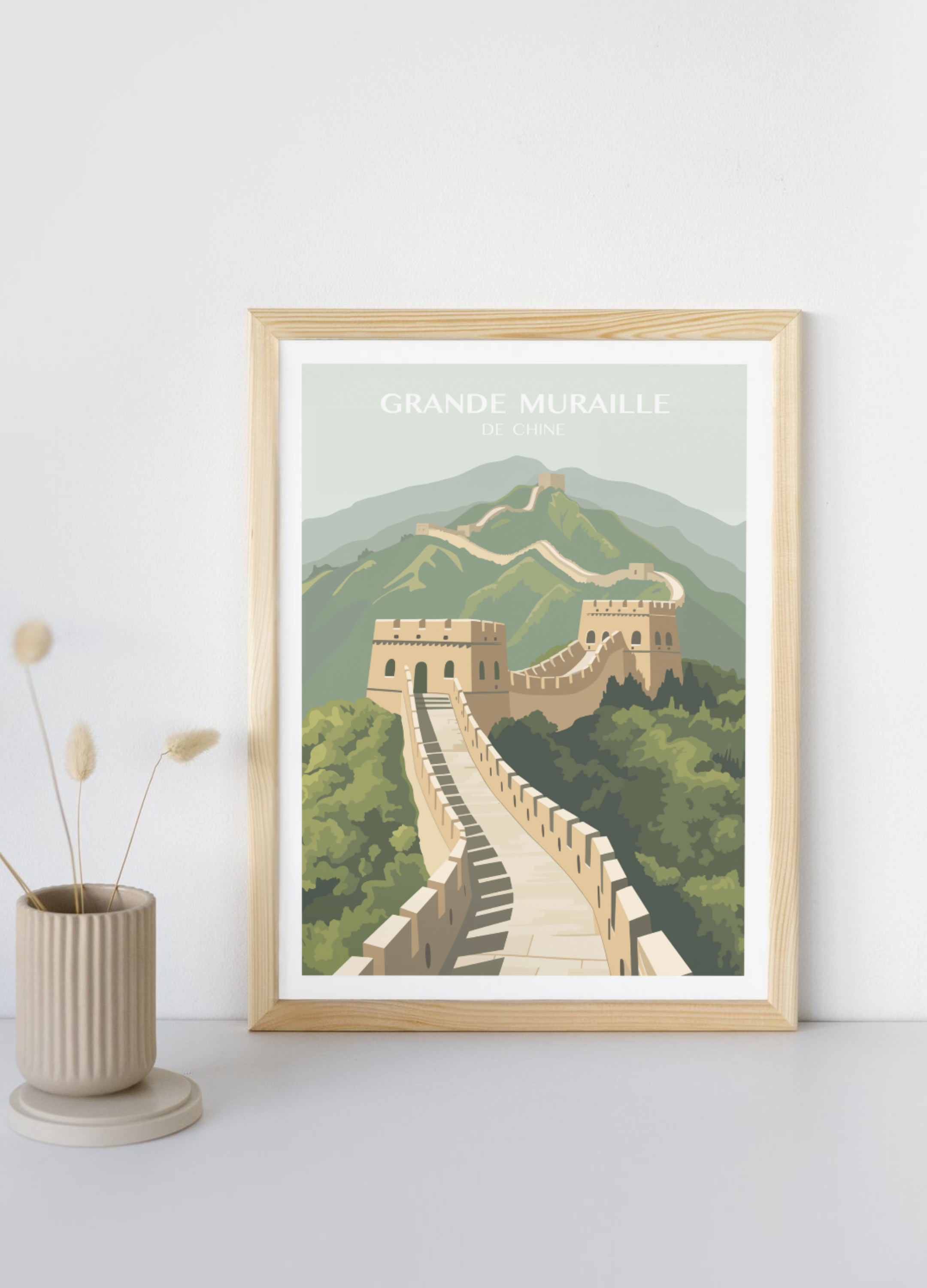 Affiche voyage - Grande Muraille de Chine 🇨🇳