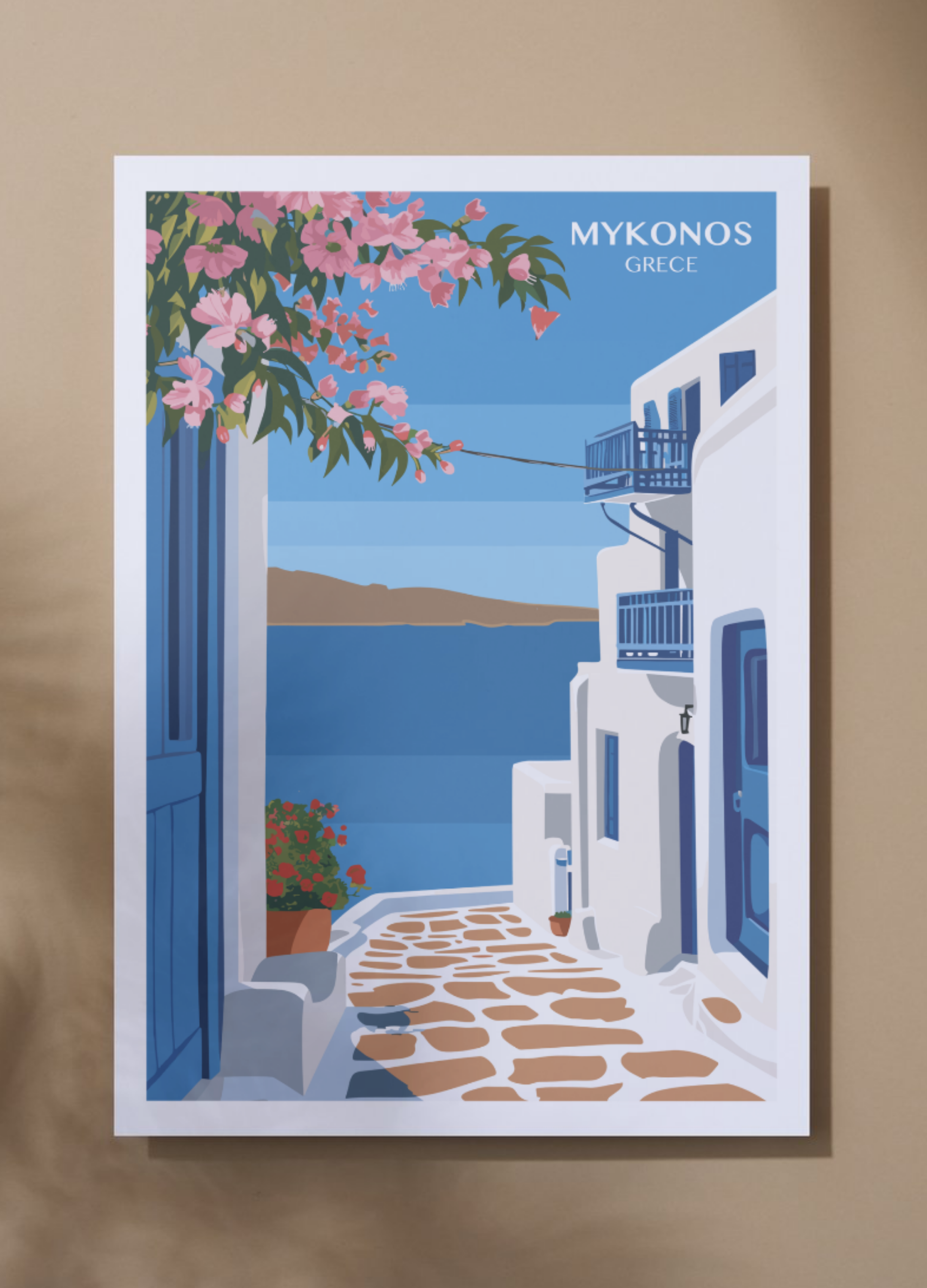 Affiche voyage à Mykonos 🇬🇷