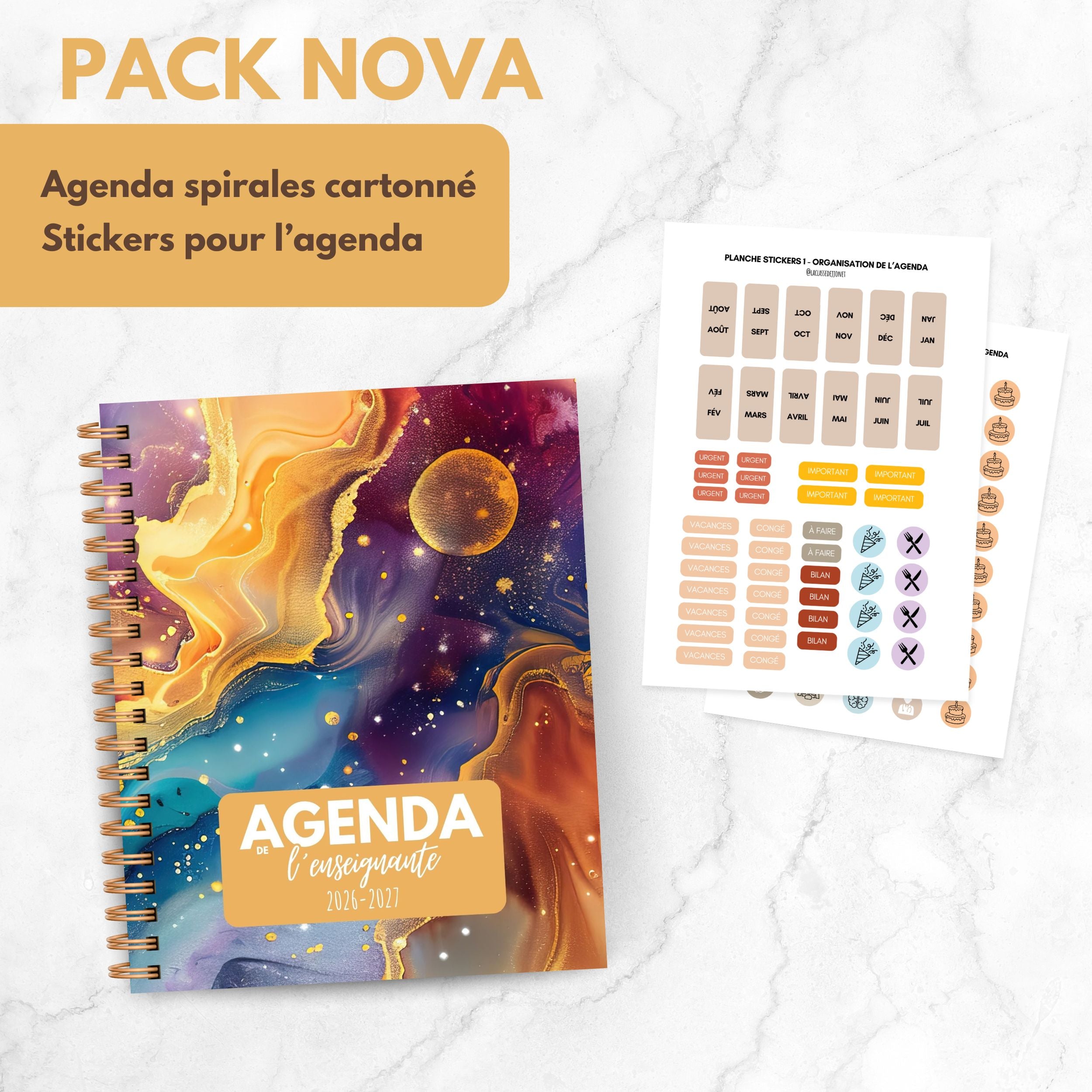 Agenda de l'enseignante NOVA