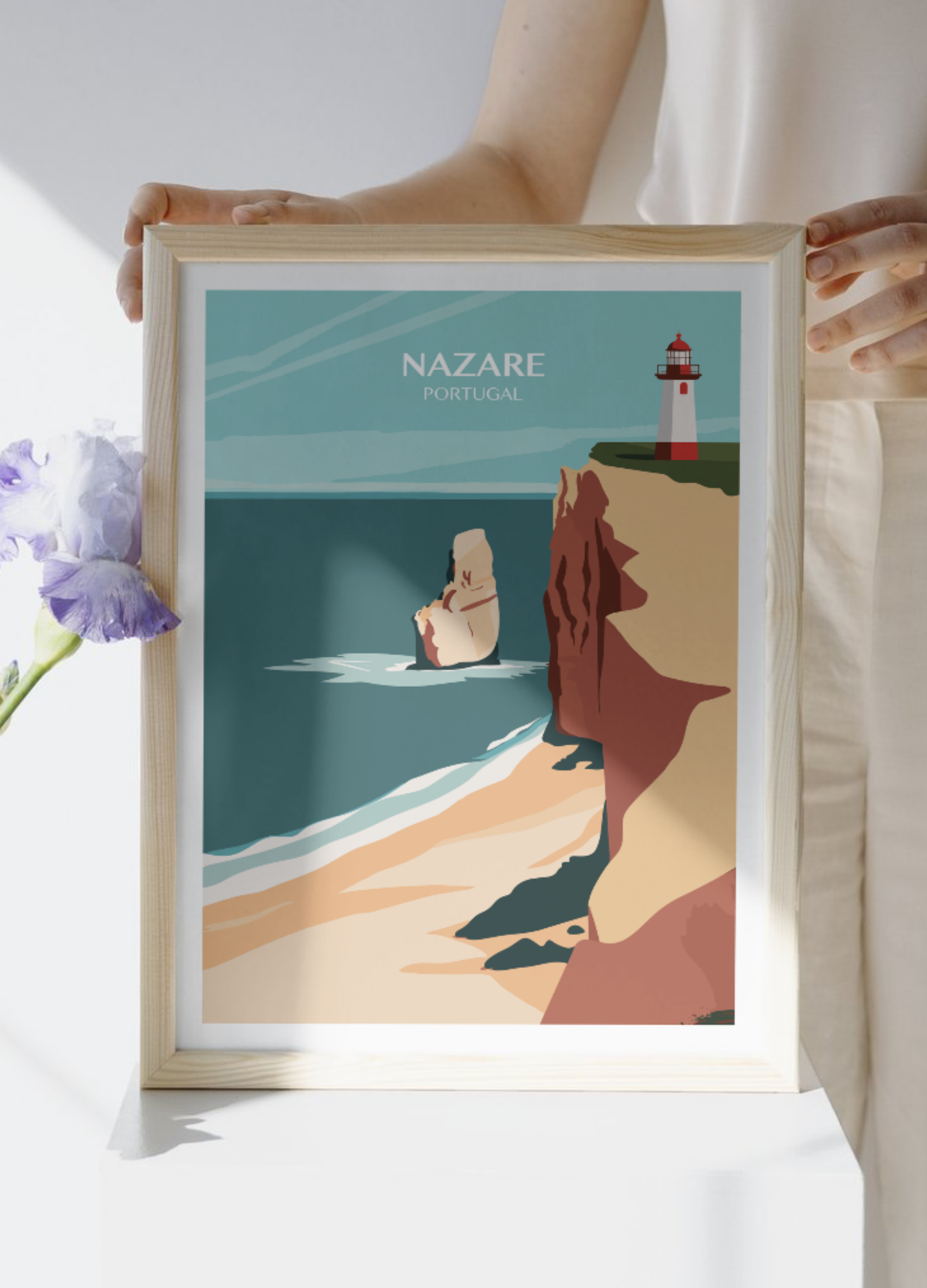 Affiche voyage à Nazaré 🇵🇹