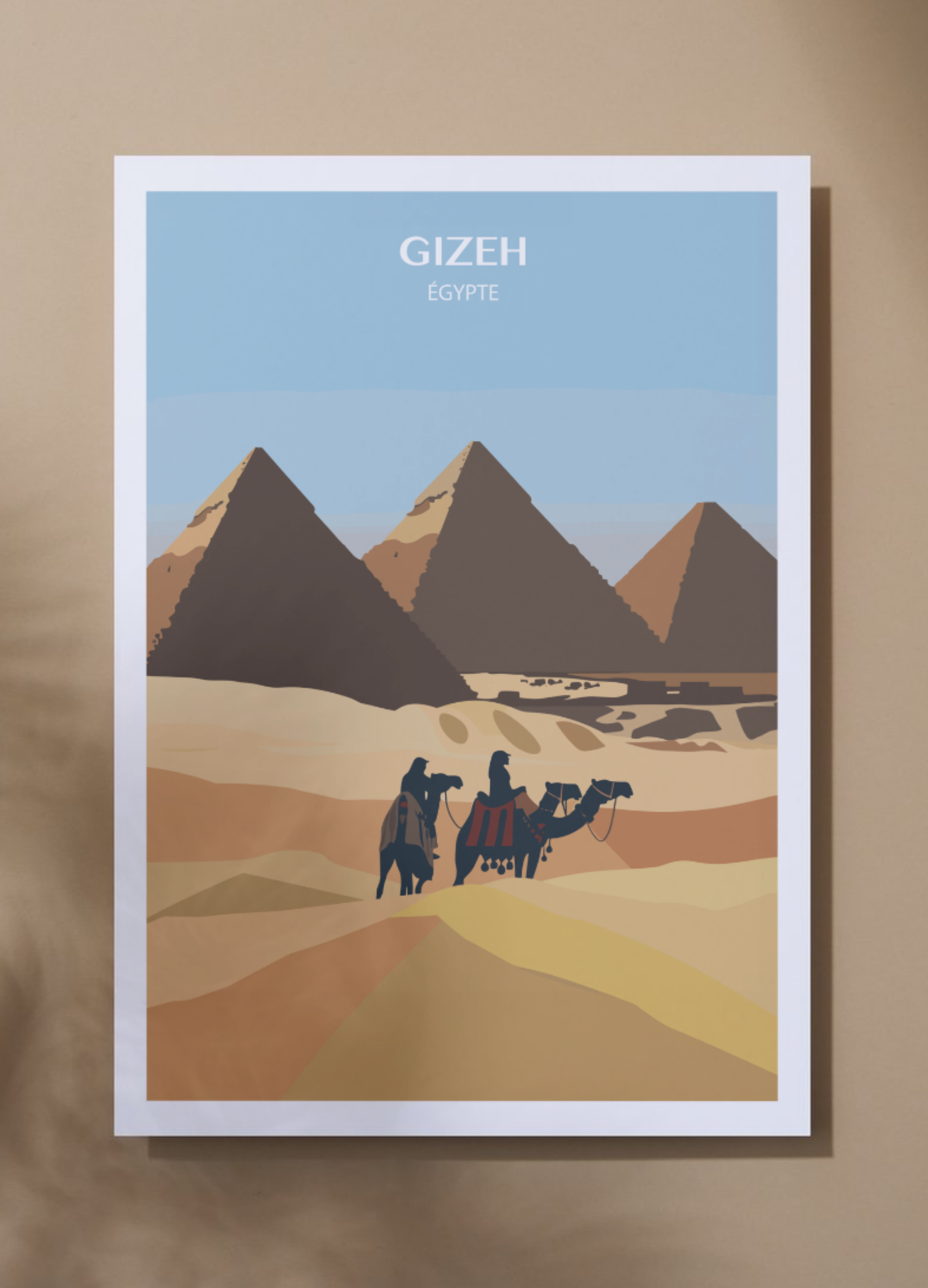 Affiche voyage - Pyramides de Gizeh 🇪🇬