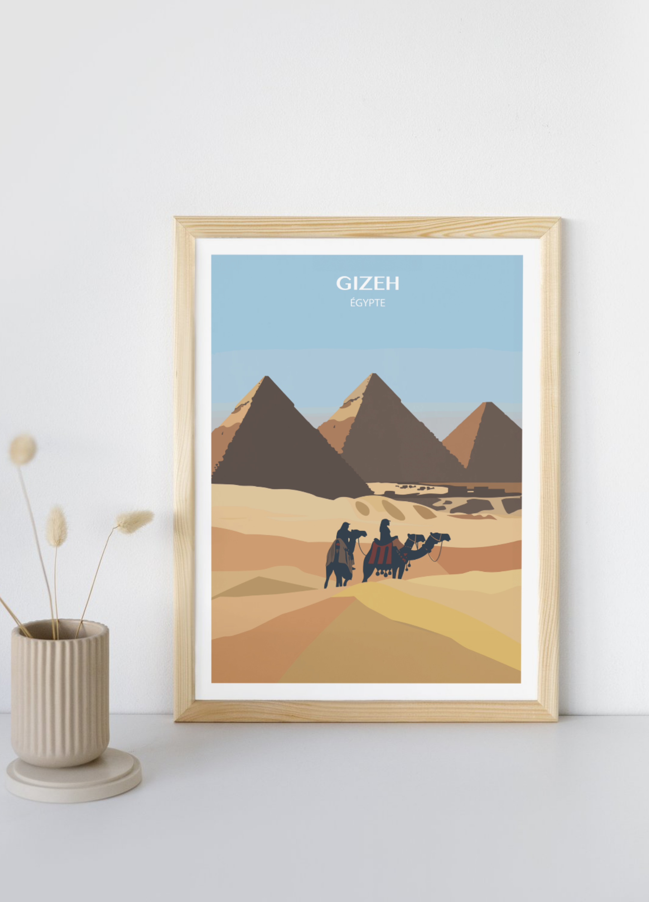 Affiche voyage - Pyramides de Gizeh 🇪🇬