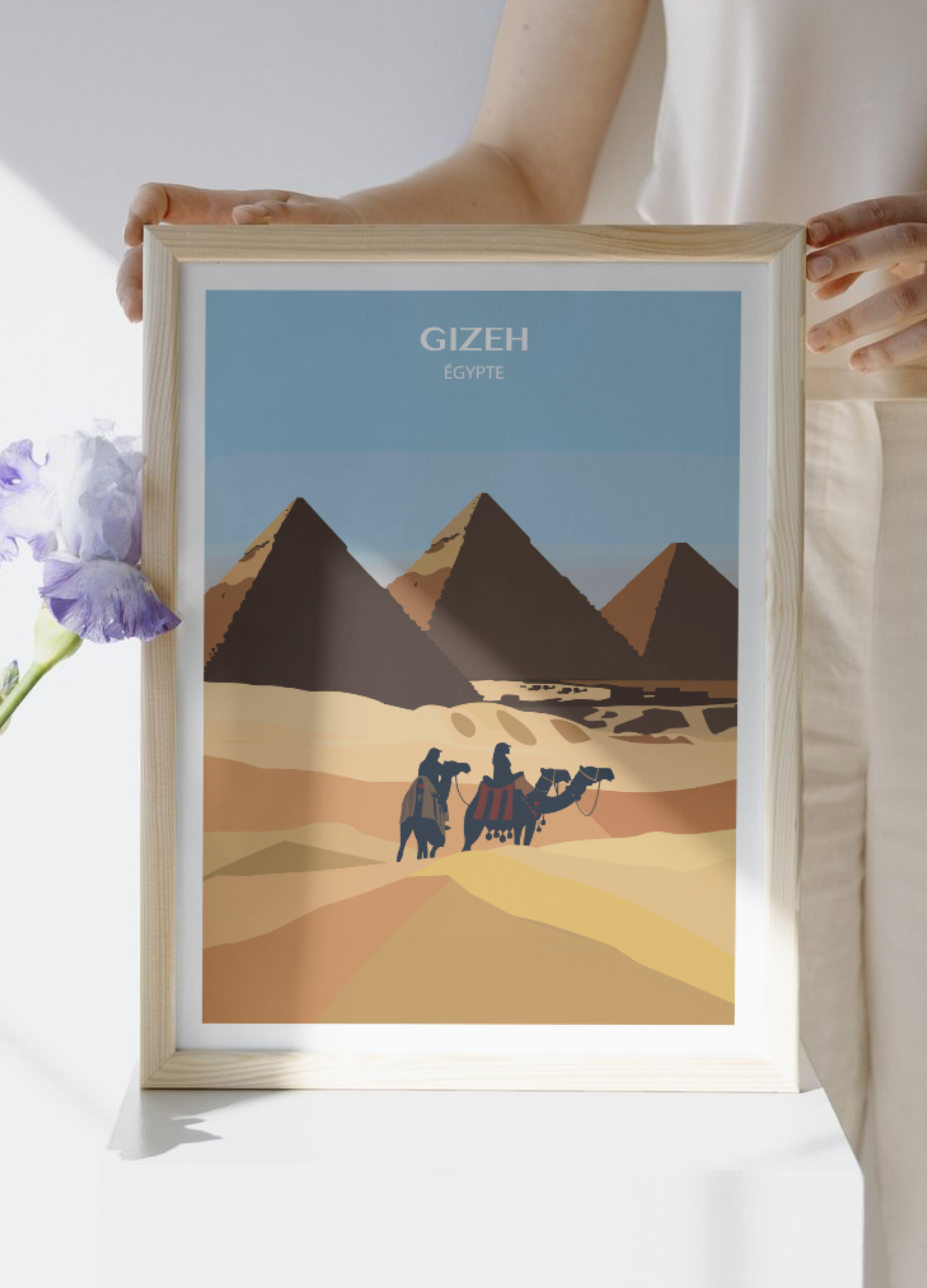 Affiche voyage - Pyramides de Gizeh 🇪🇬