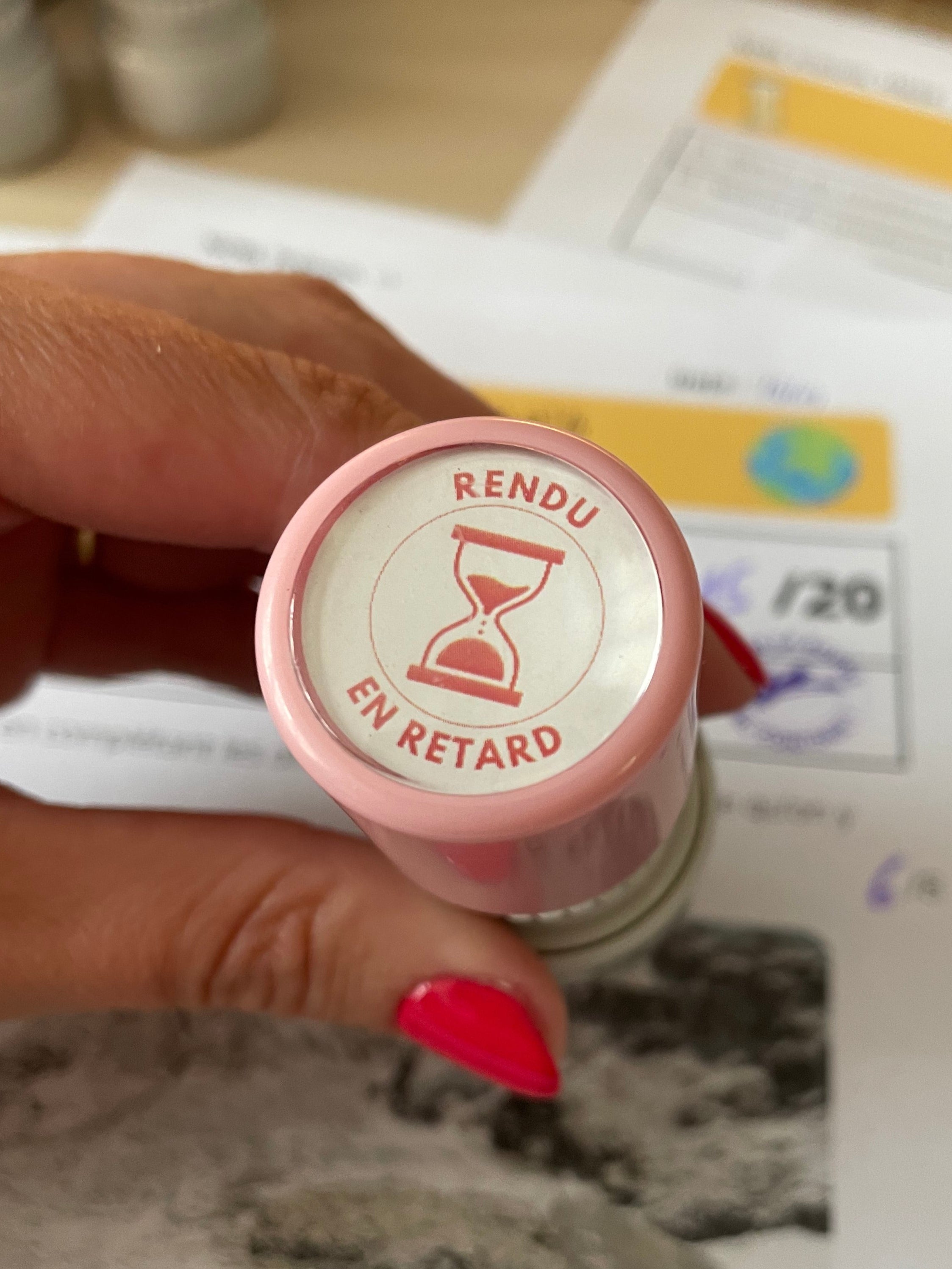 Tampon auto-encreur pour professeur