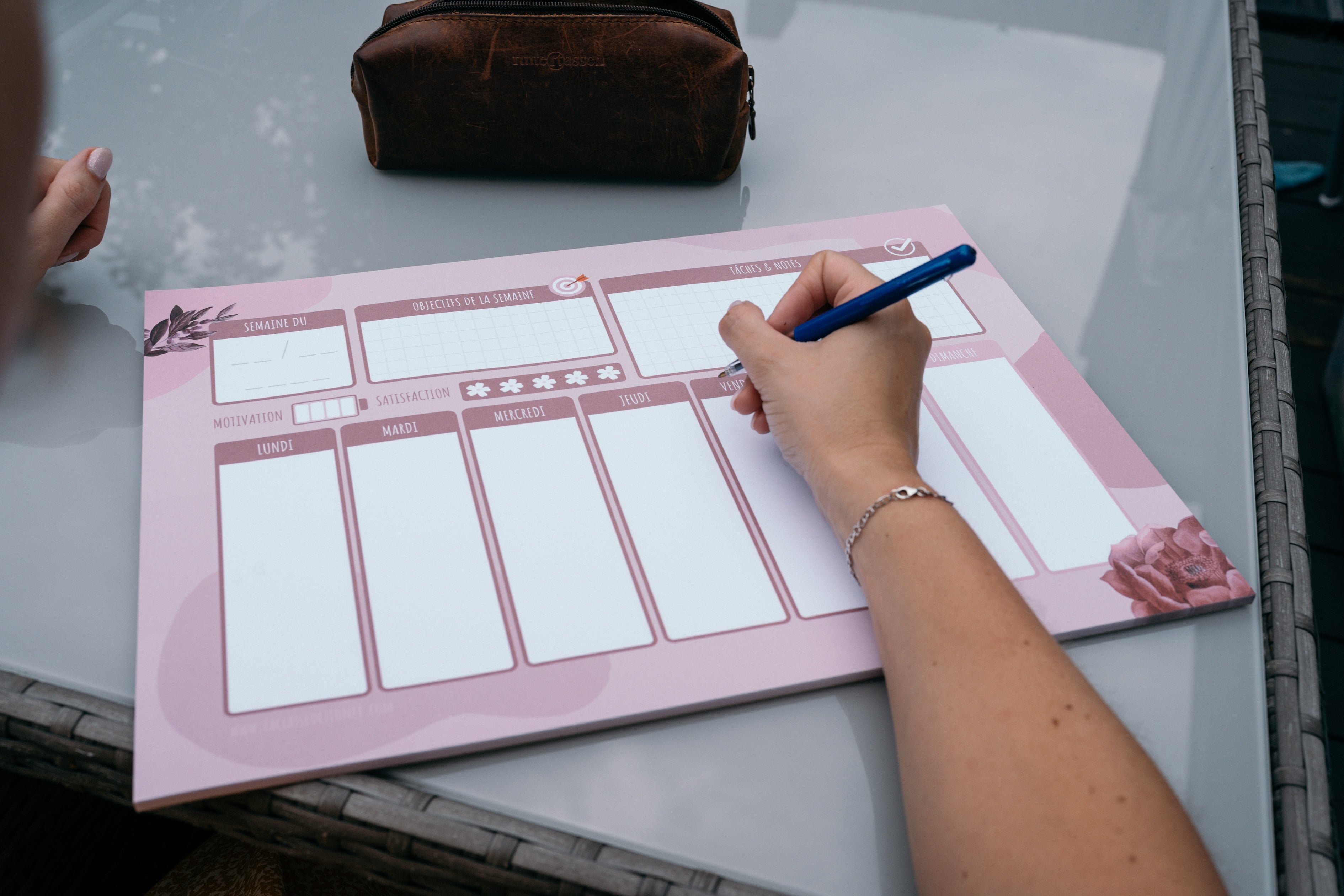 Sous-mains planificateur semainier A3