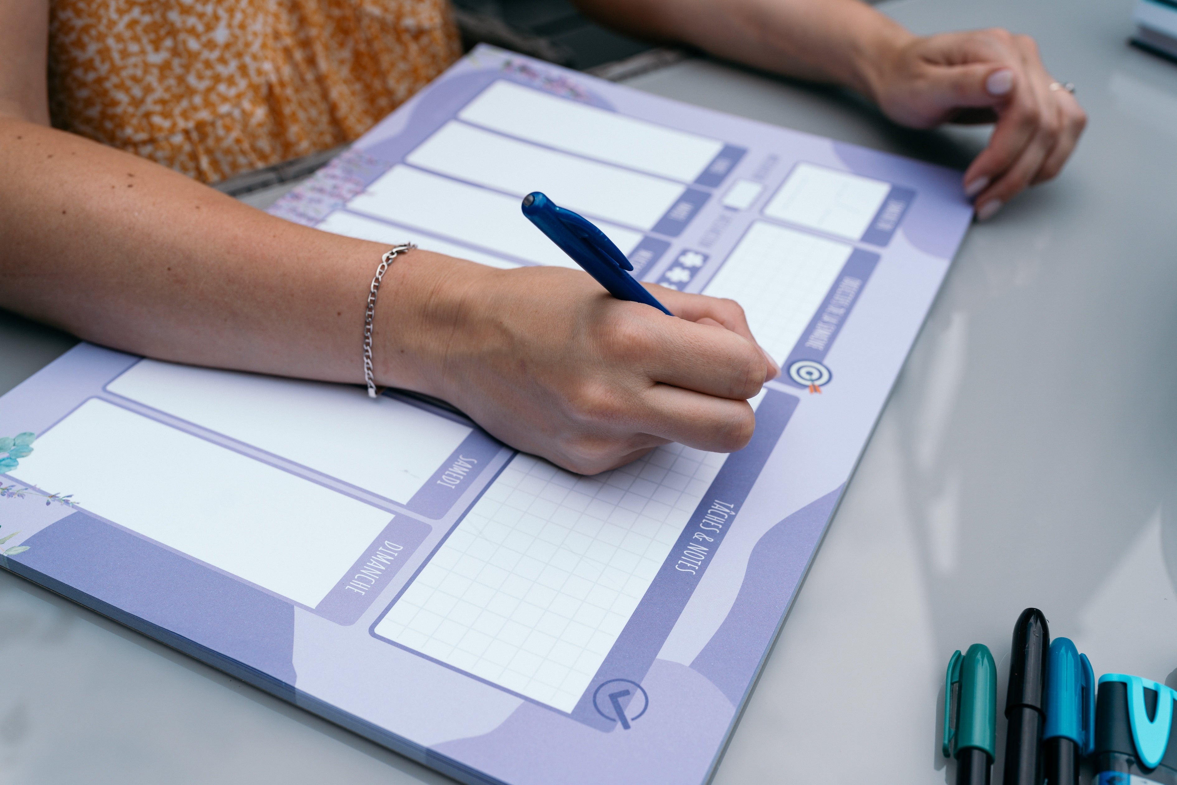 Sous-mains planificateur semainier A3