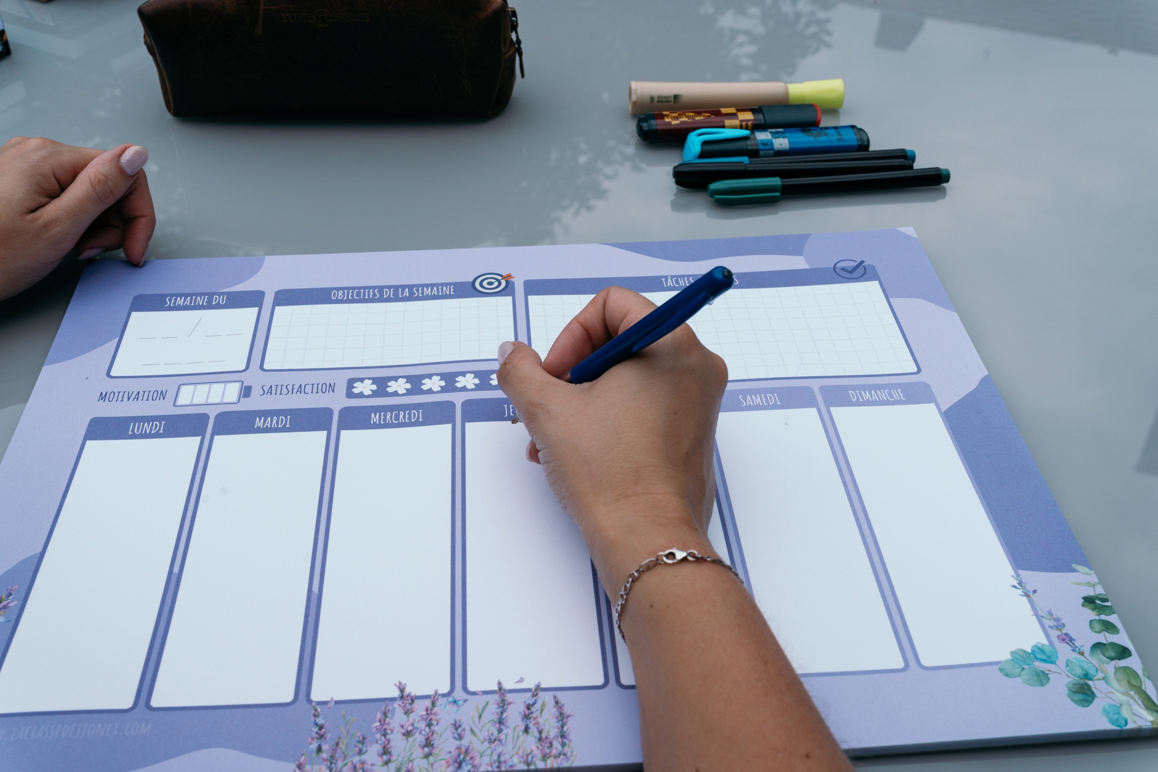 Sous-mains planificateur semainier A3