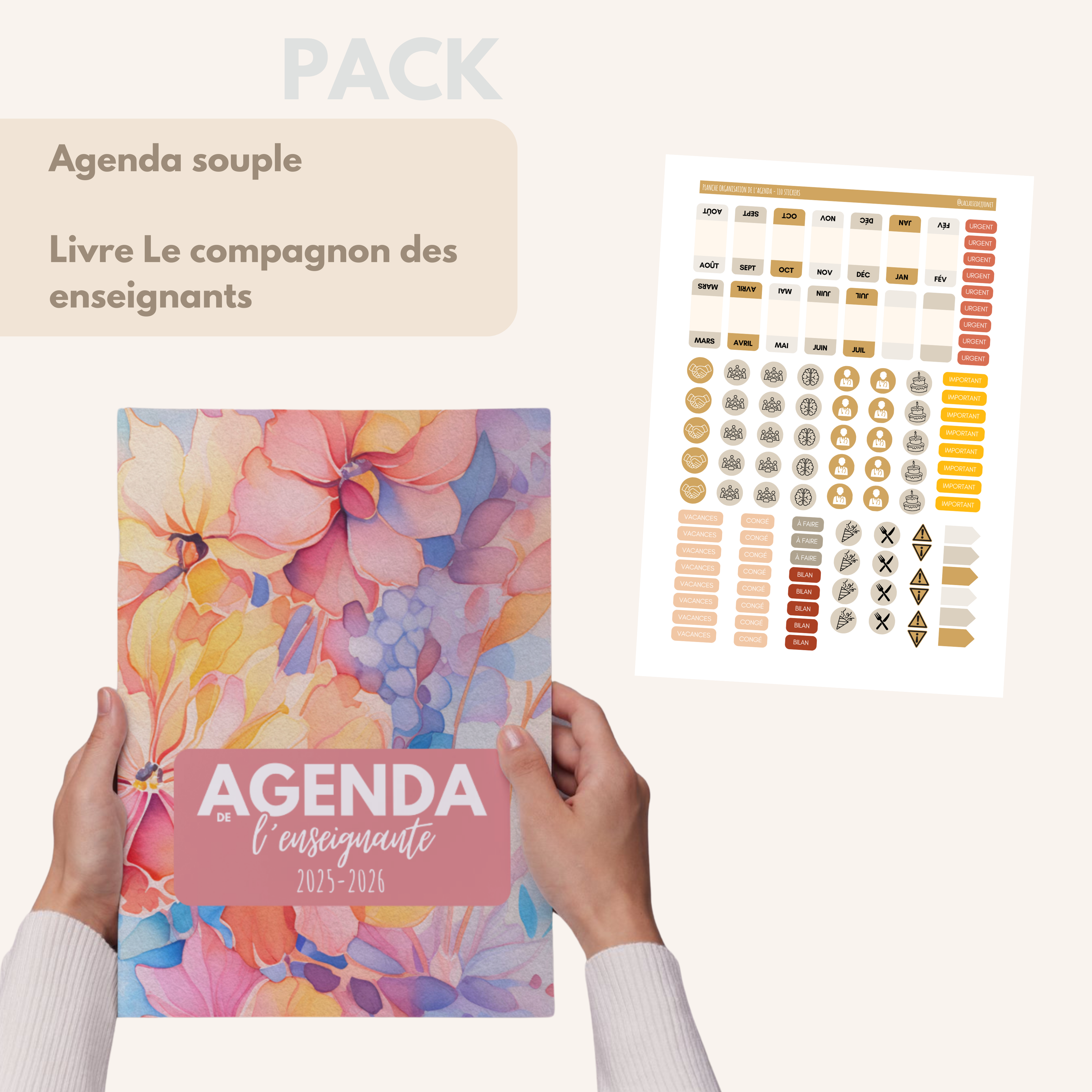 Agenda de l'enseignante FLORA