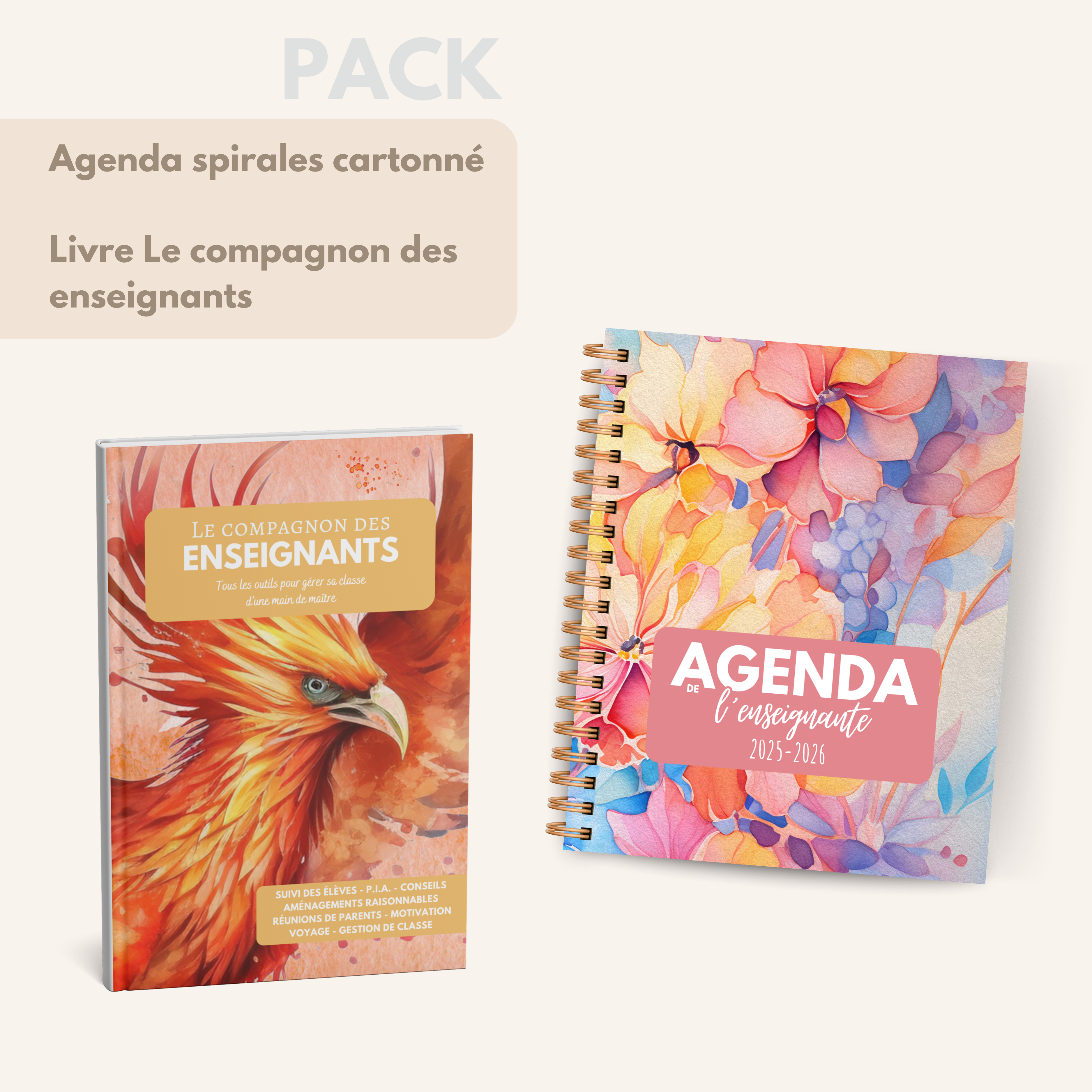 Agenda de l'enseignante FLORA