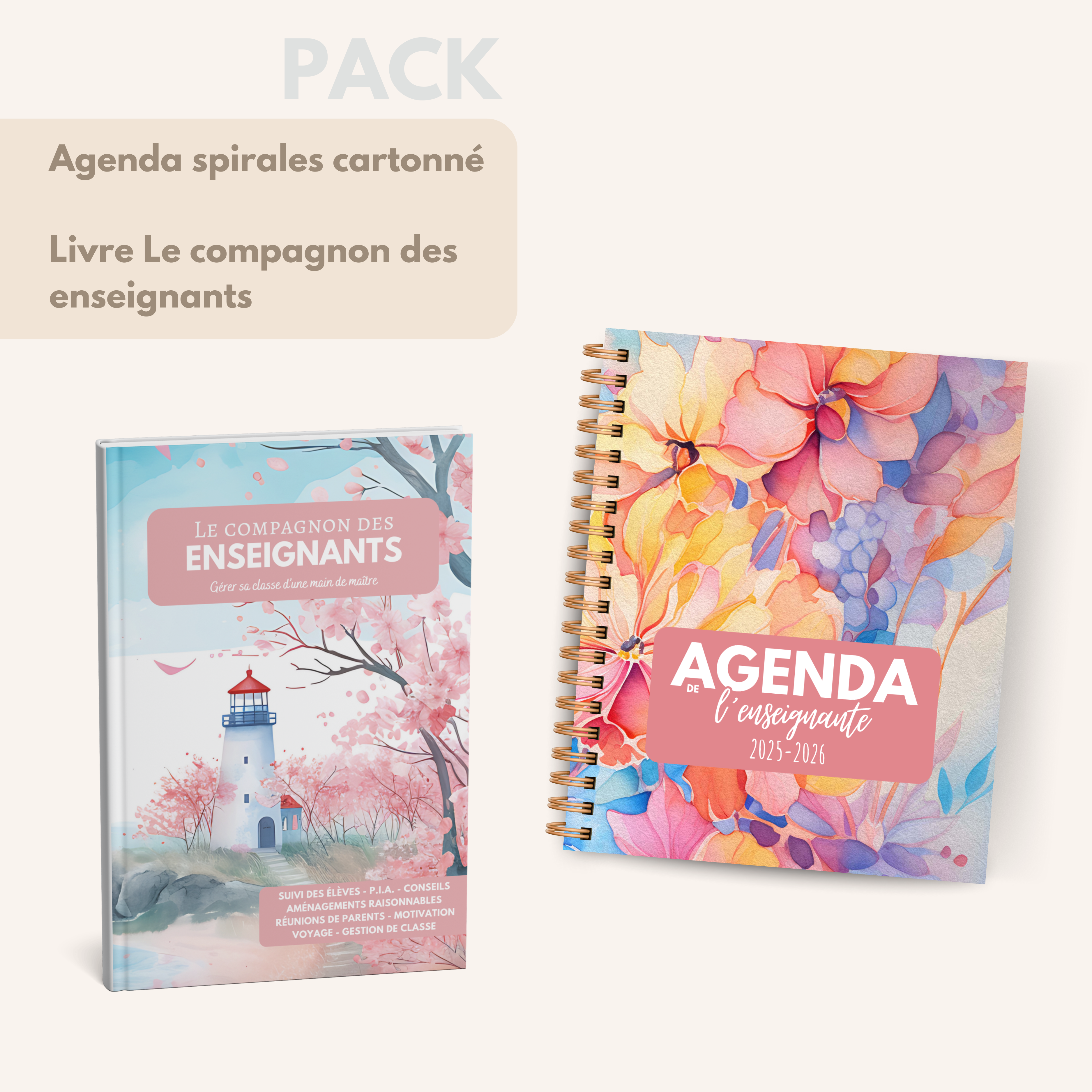 Agenda de l'enseignante FLORA