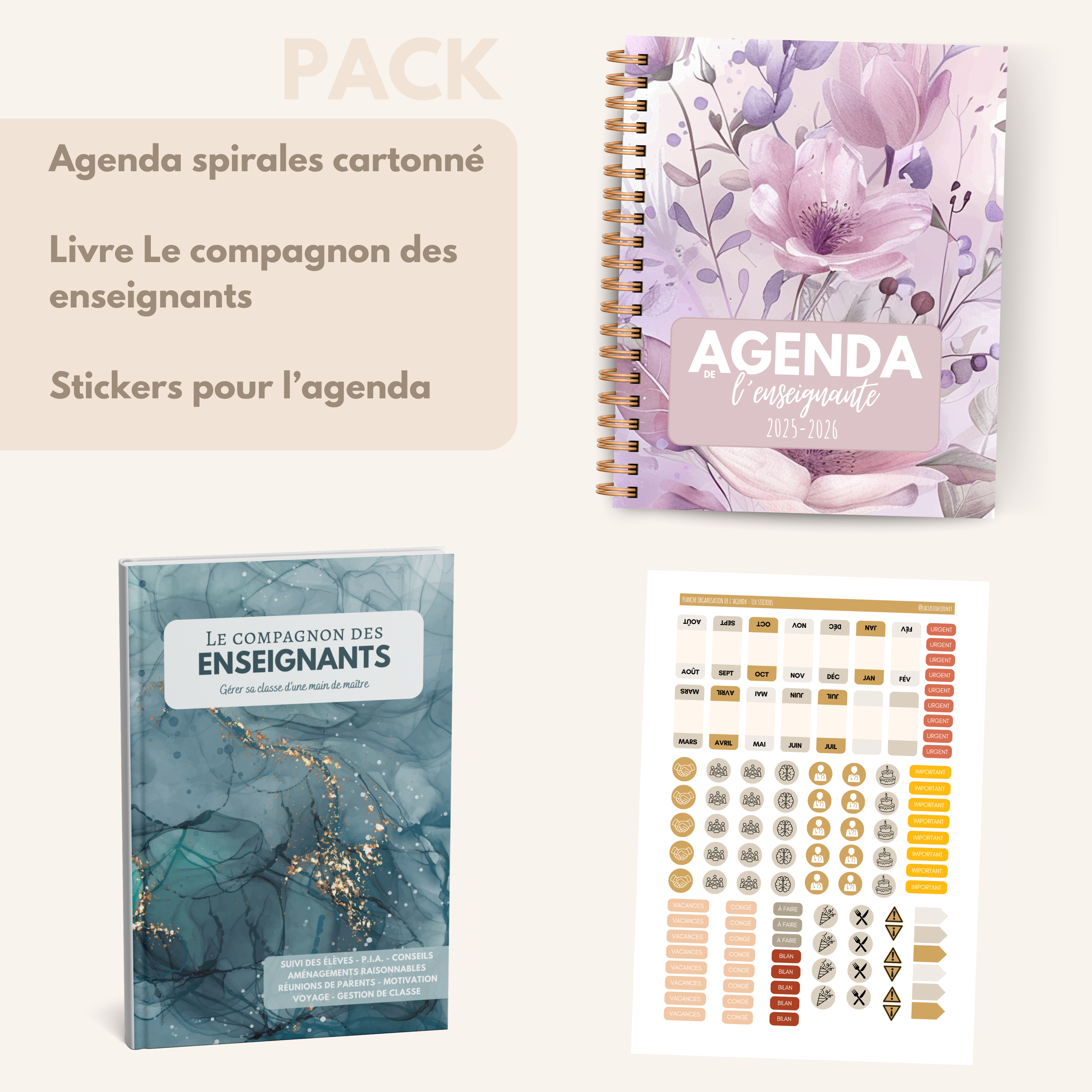 Agenda de l'enseignante LILA