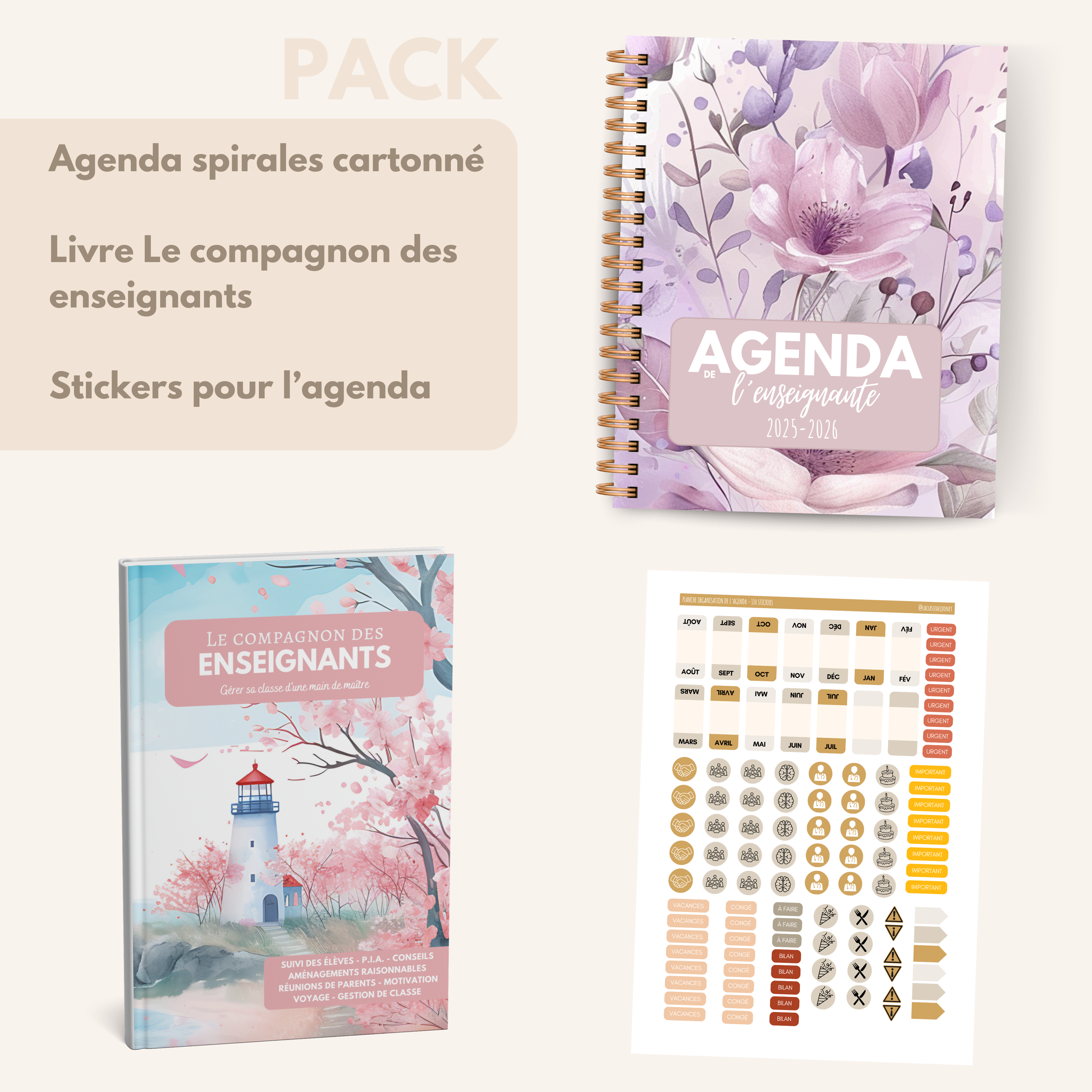 Agenda de l'enseignante LILA