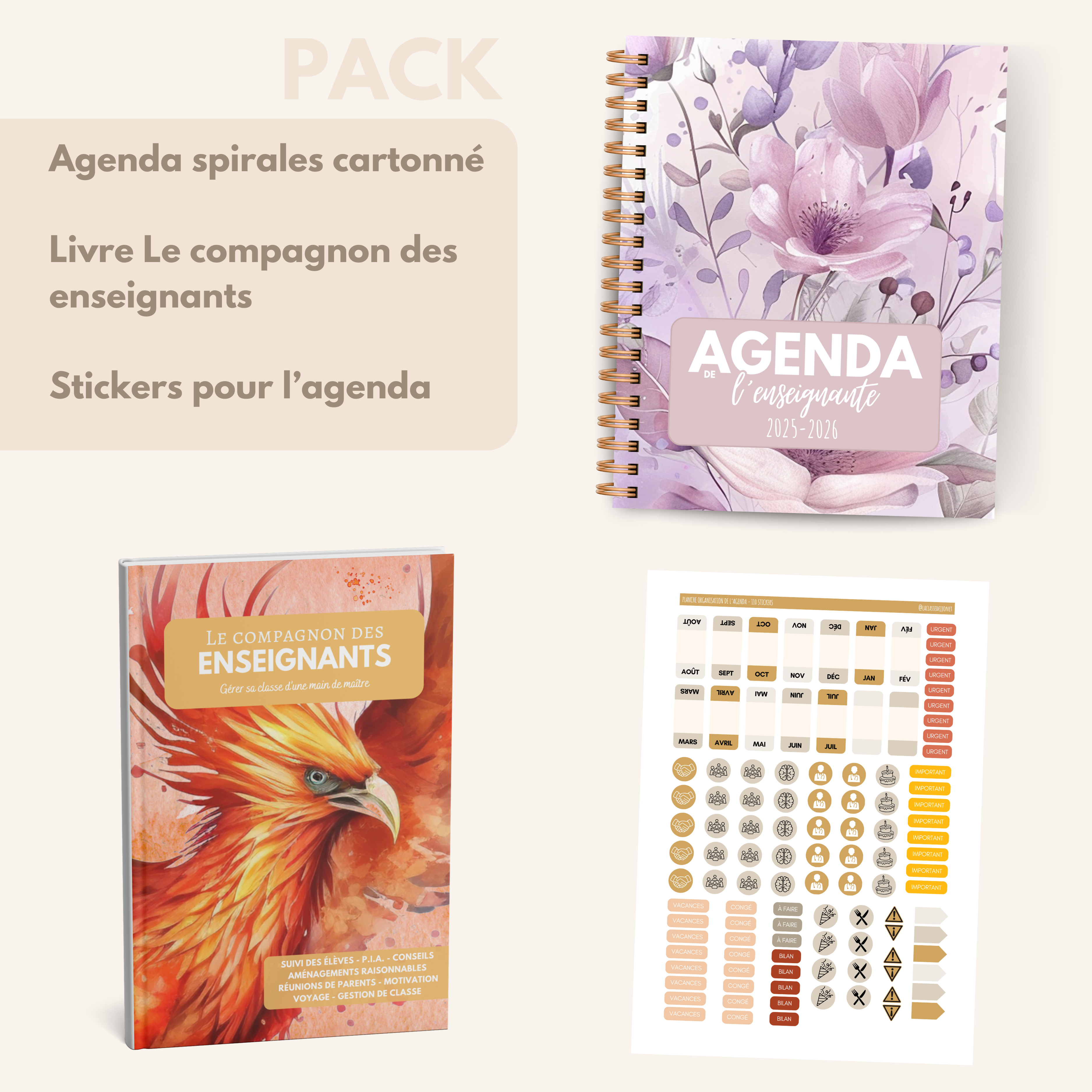 Agenda de l'enseignante LILA
