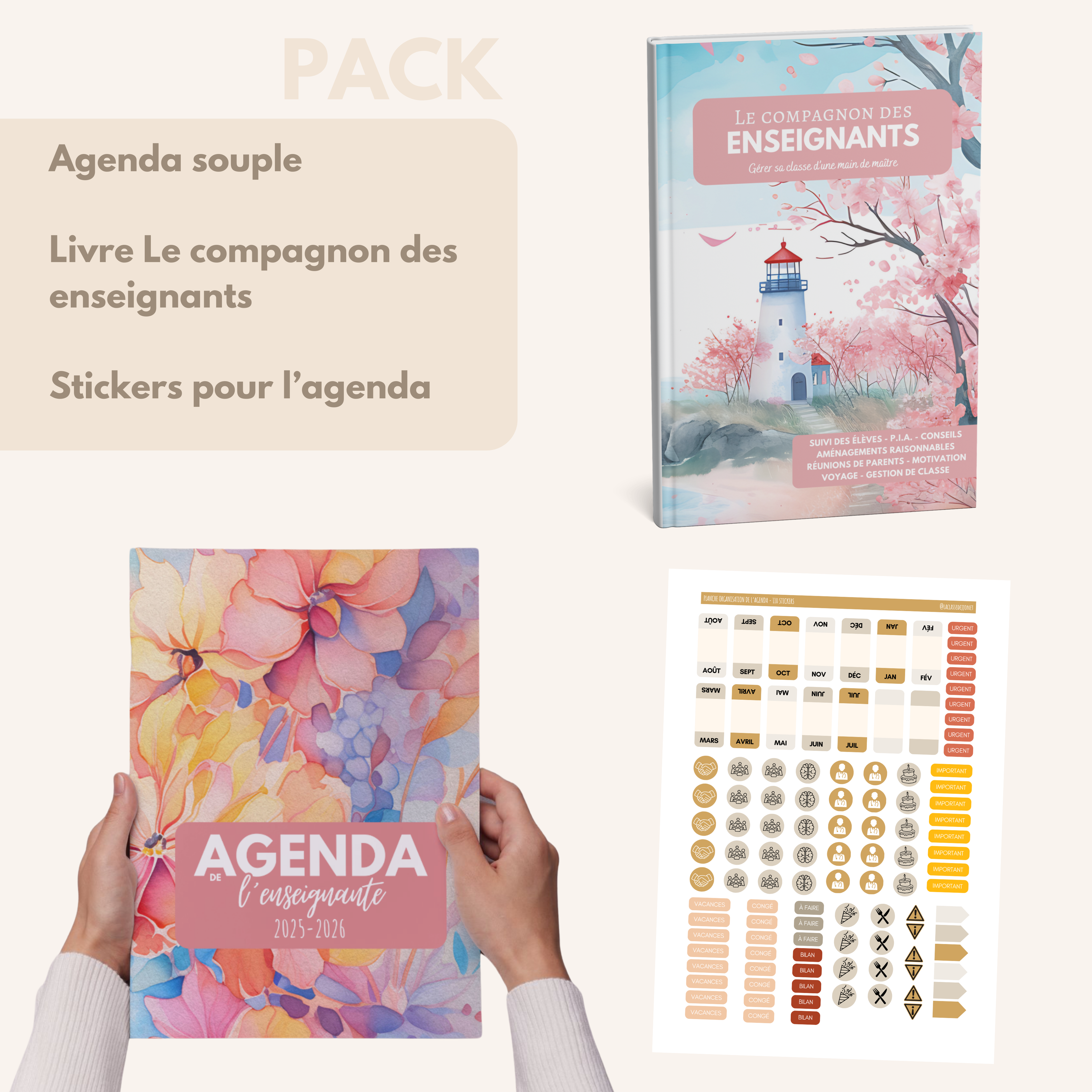 Agenda de l'enseignante FLORA