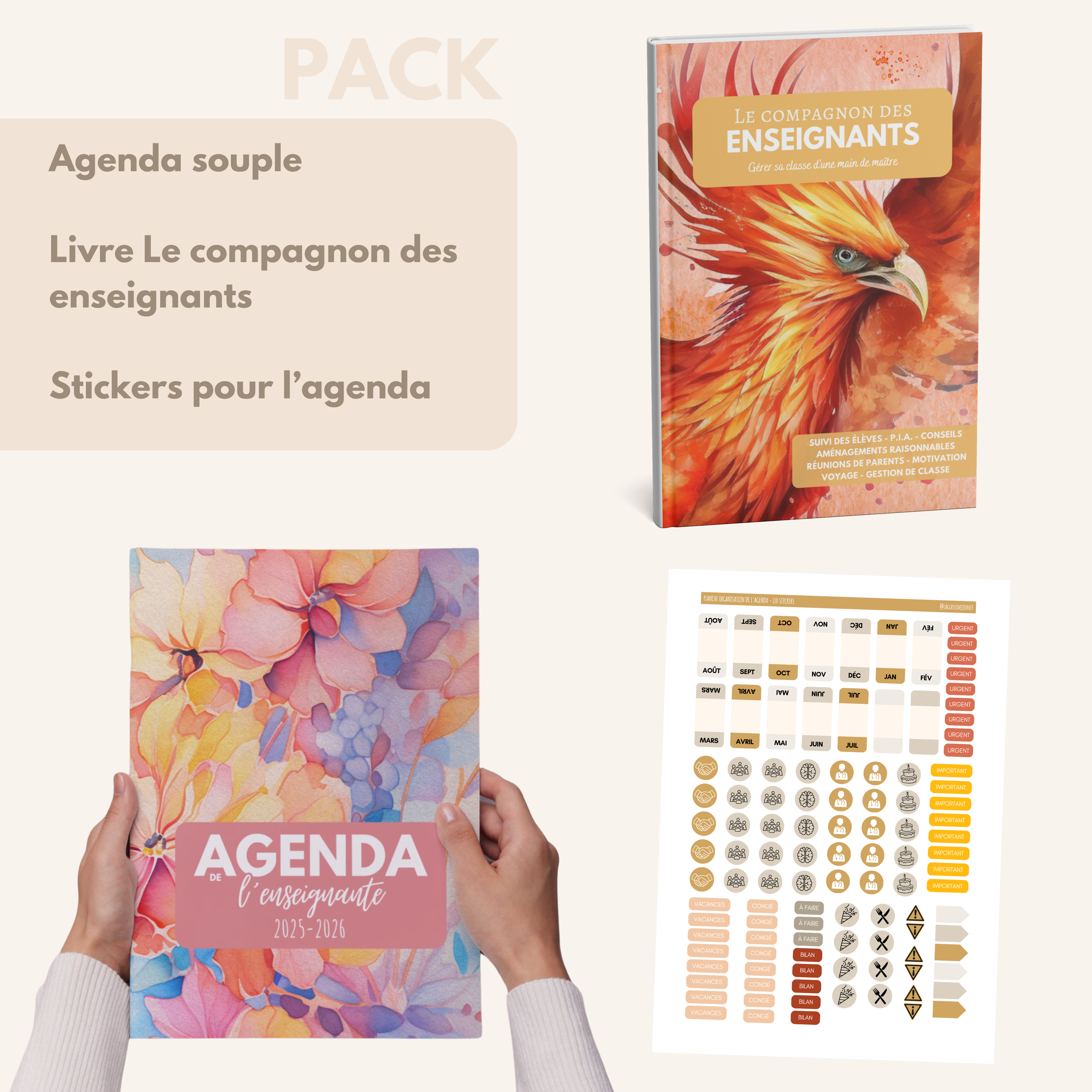 Agenda de l'enseignante FLORA
