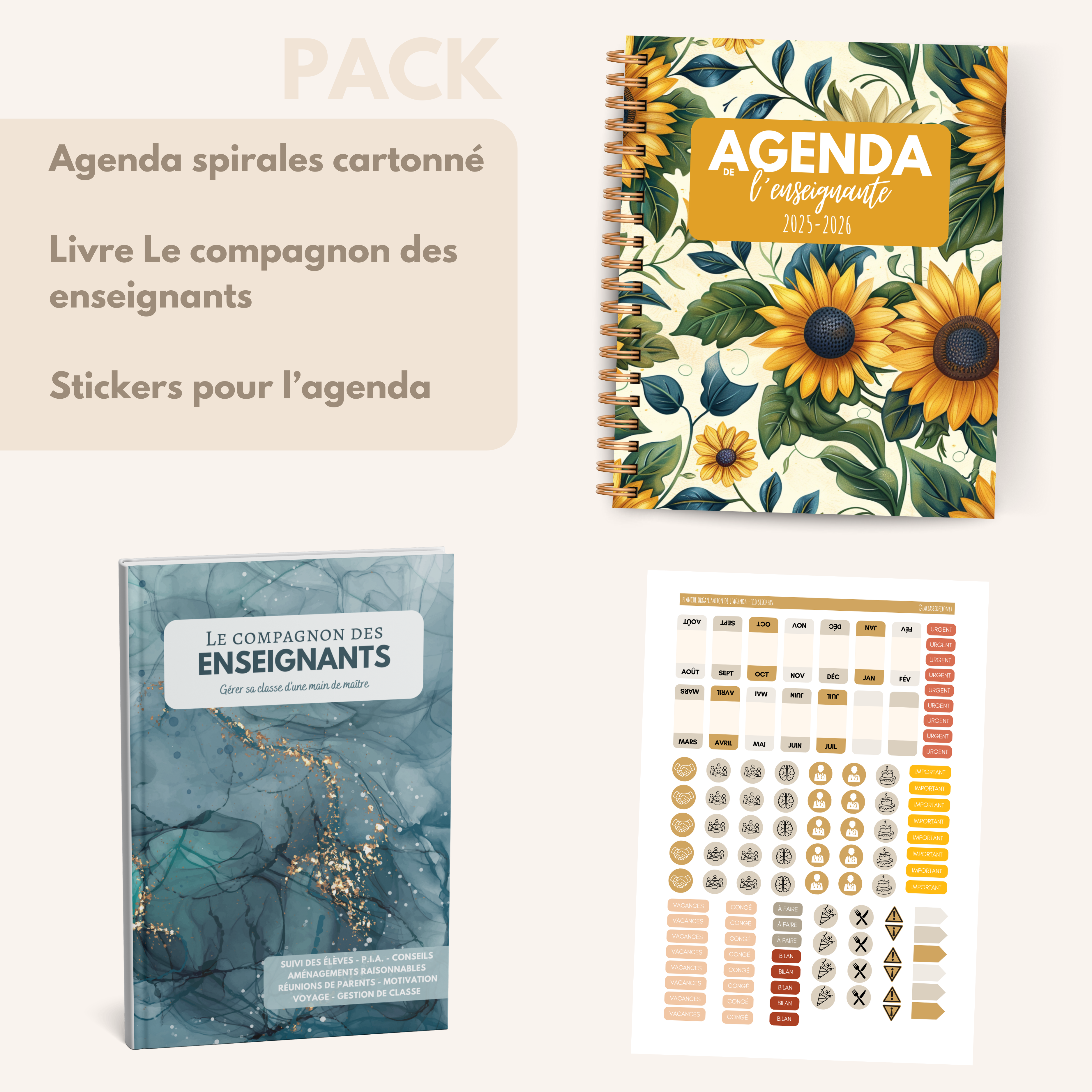 Agenda de l'enseignante SELENA