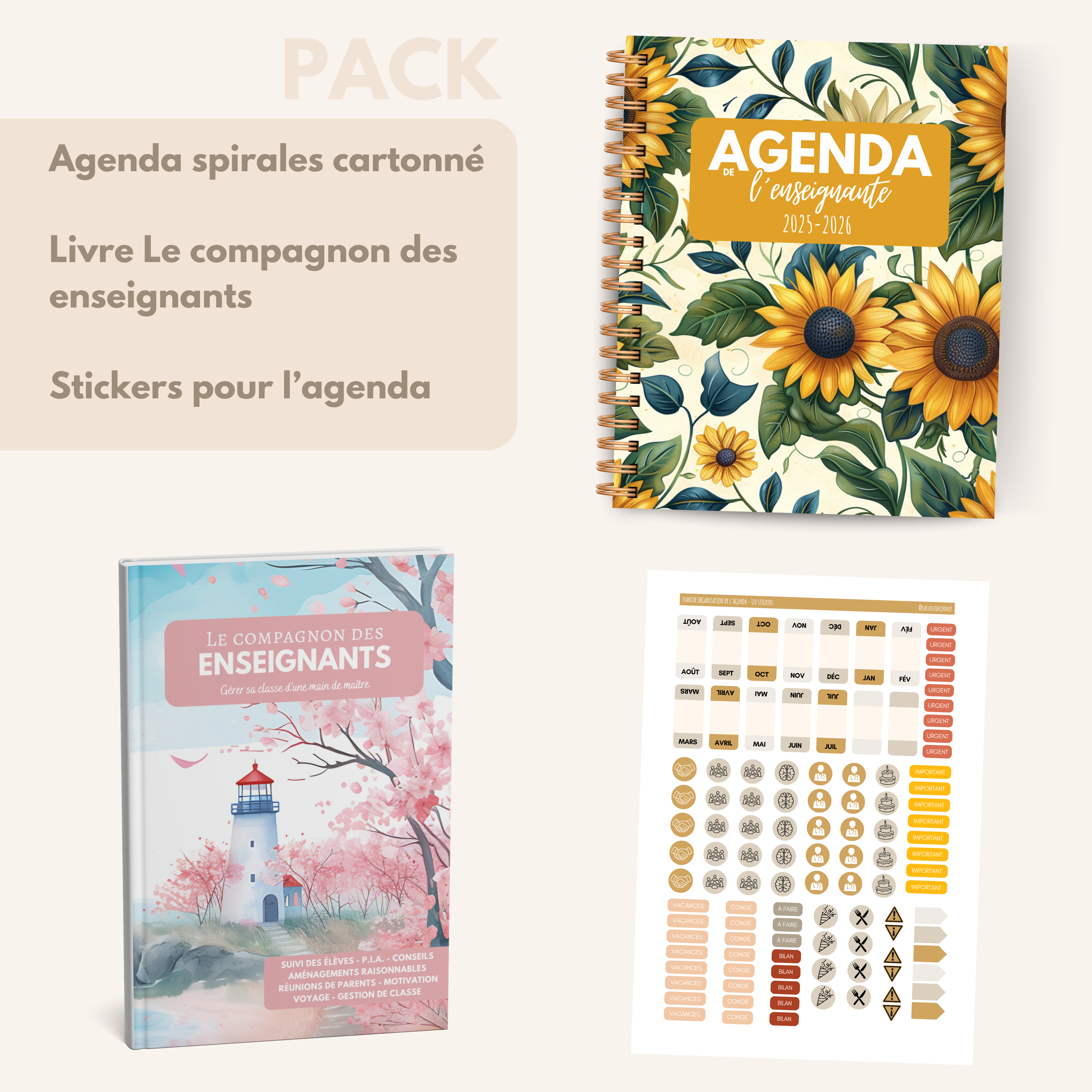 Agenda de l'enseignante SELENA