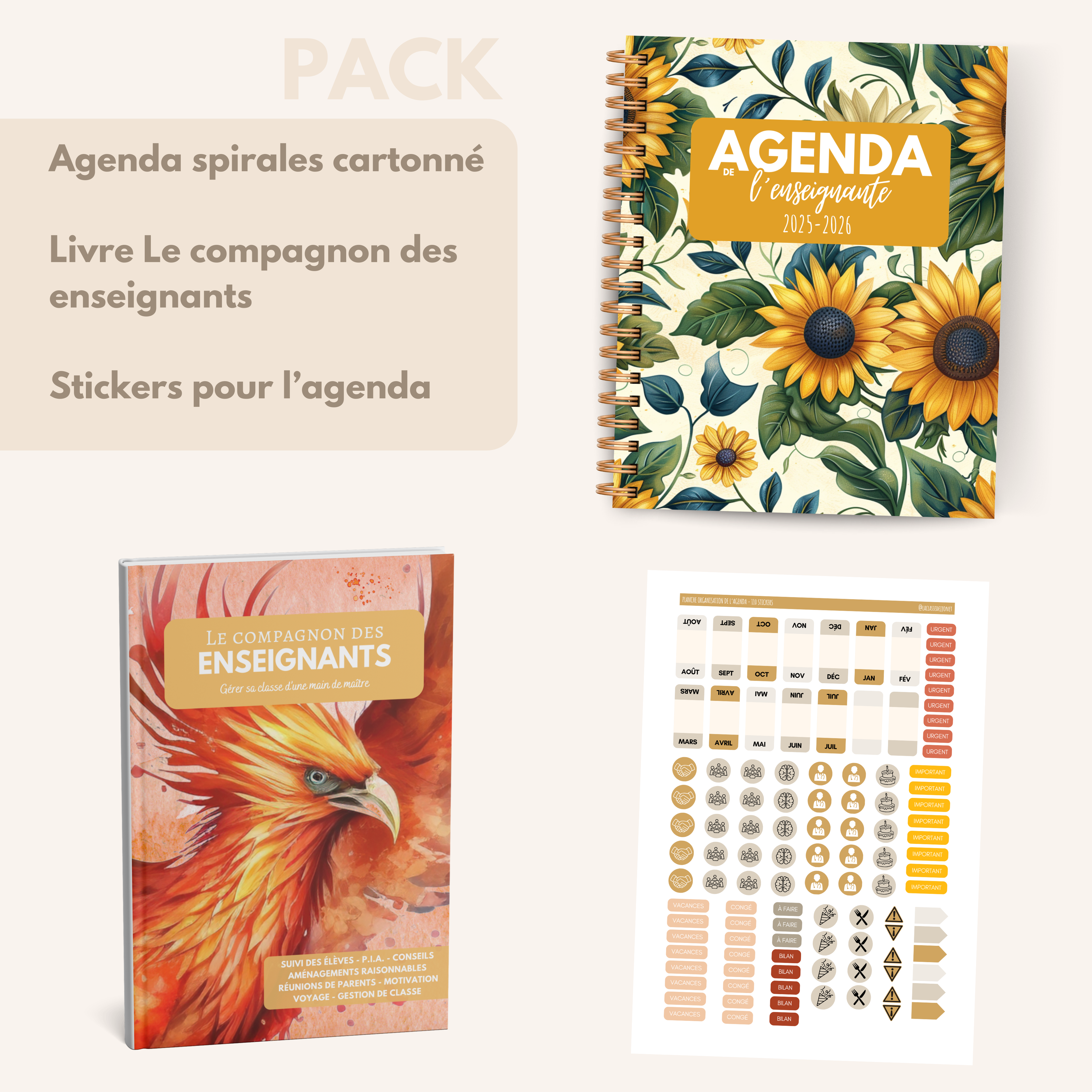 Agenda de l'enseignante SELENA