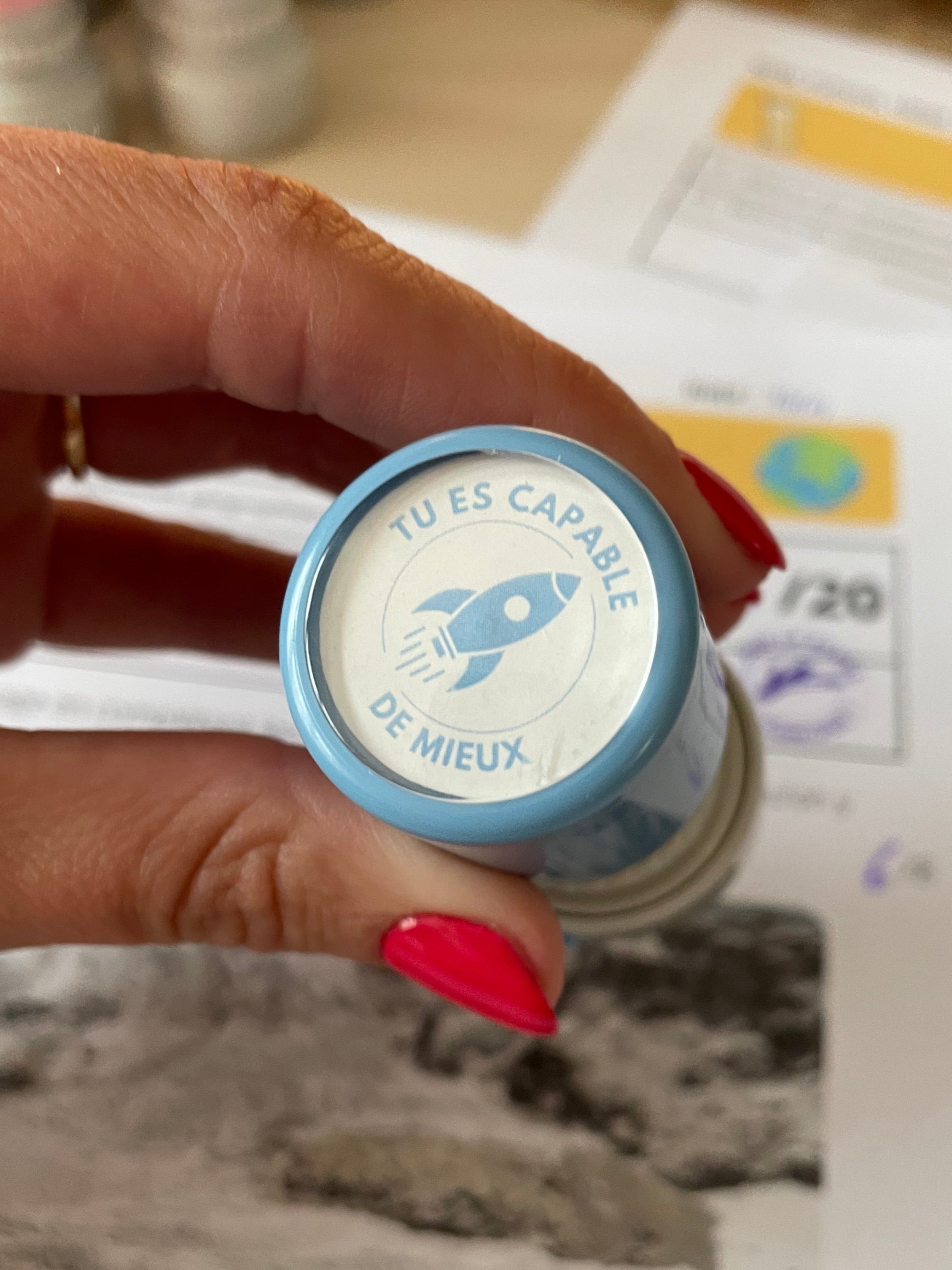 Tampon auto-encreur pour professeur