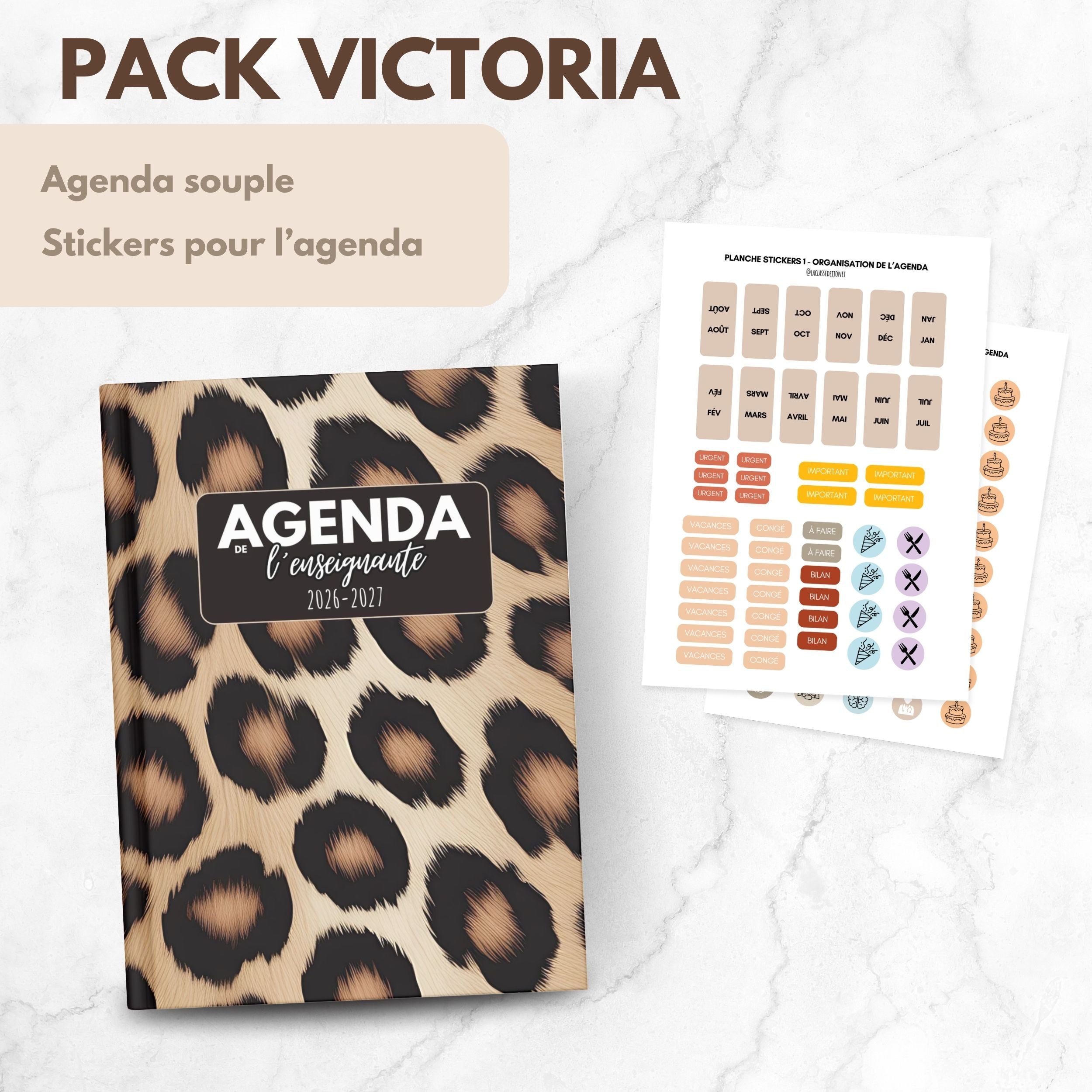 Agenda de l'enseignante VICTORIA