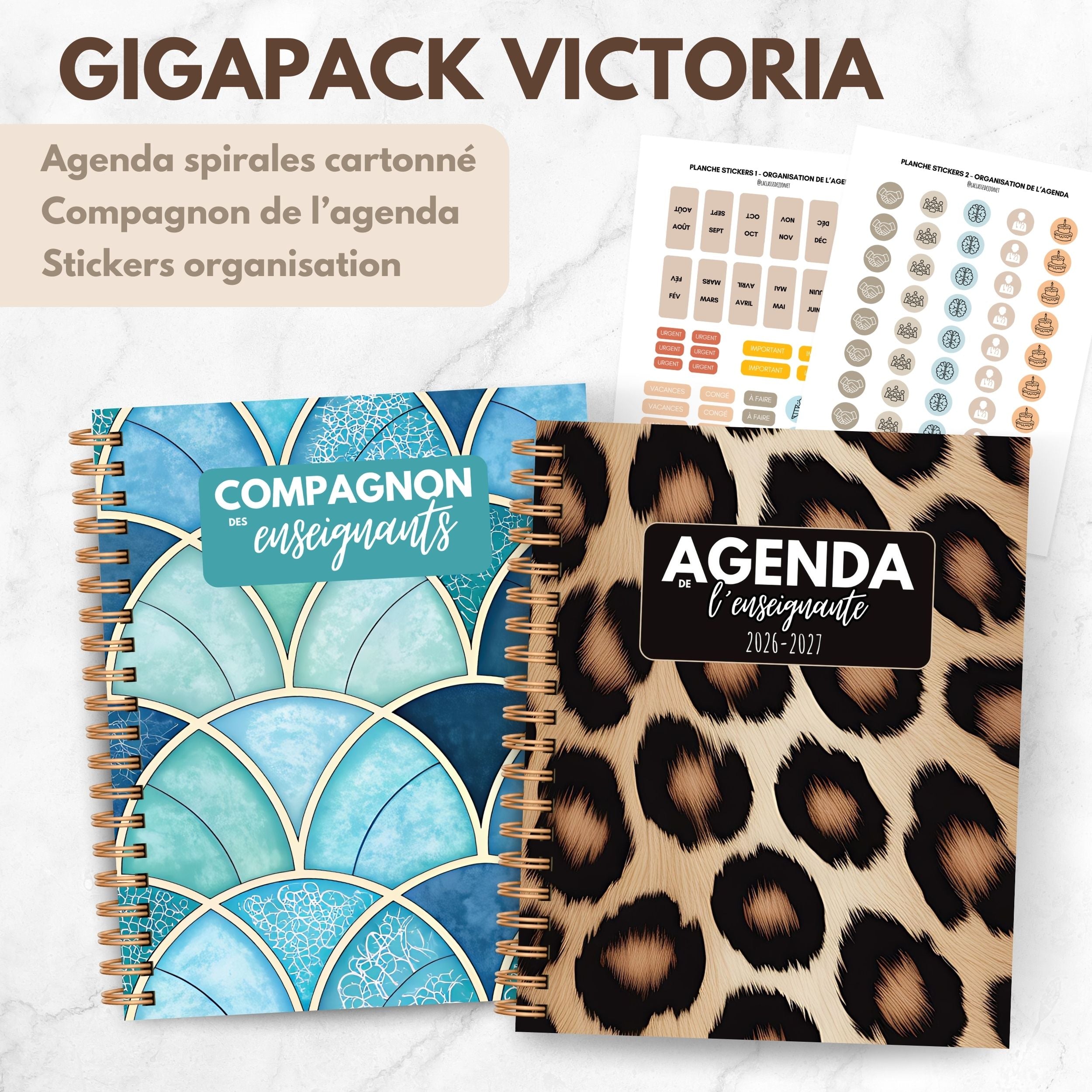 Agenda de l'enseignante VICTORIA