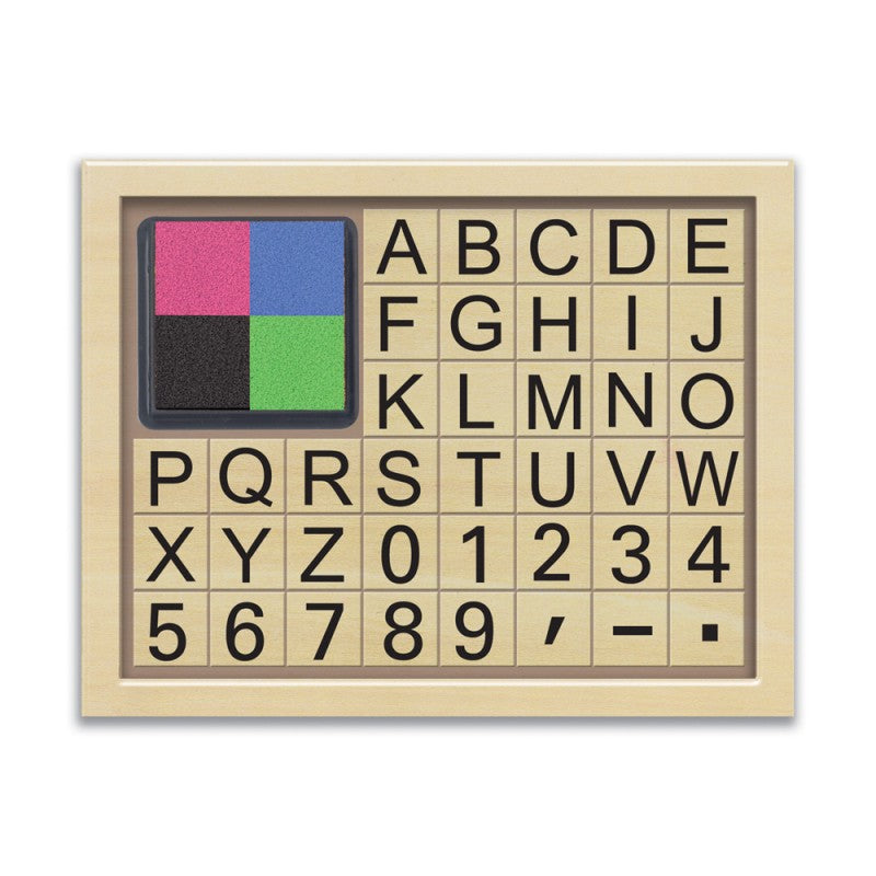 Encreurs bois - Mini alphabet & chiffres