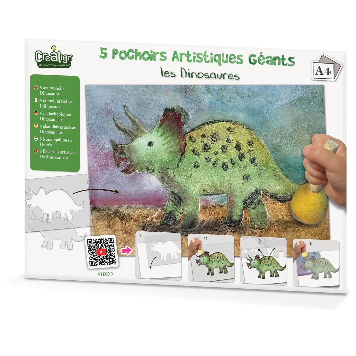 Pochoirs artistiques géants - Les dinosaures