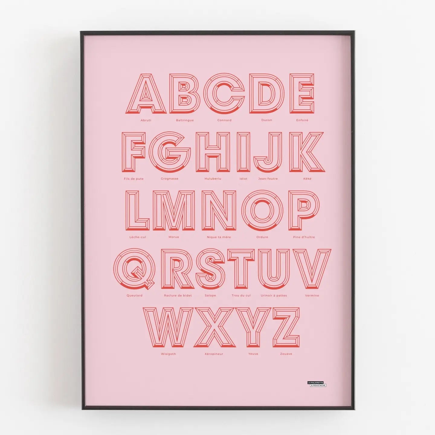 Affiche ABCDaire des jurons et insultes