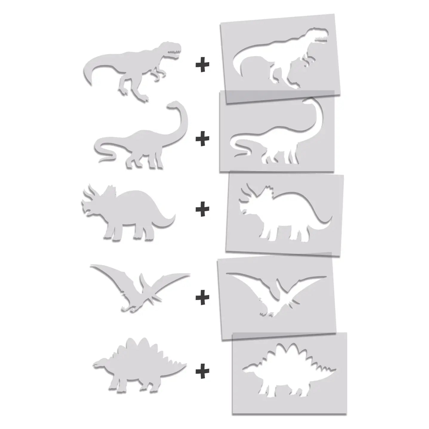 Pochoirs artistiques géants - Les dinosaures
