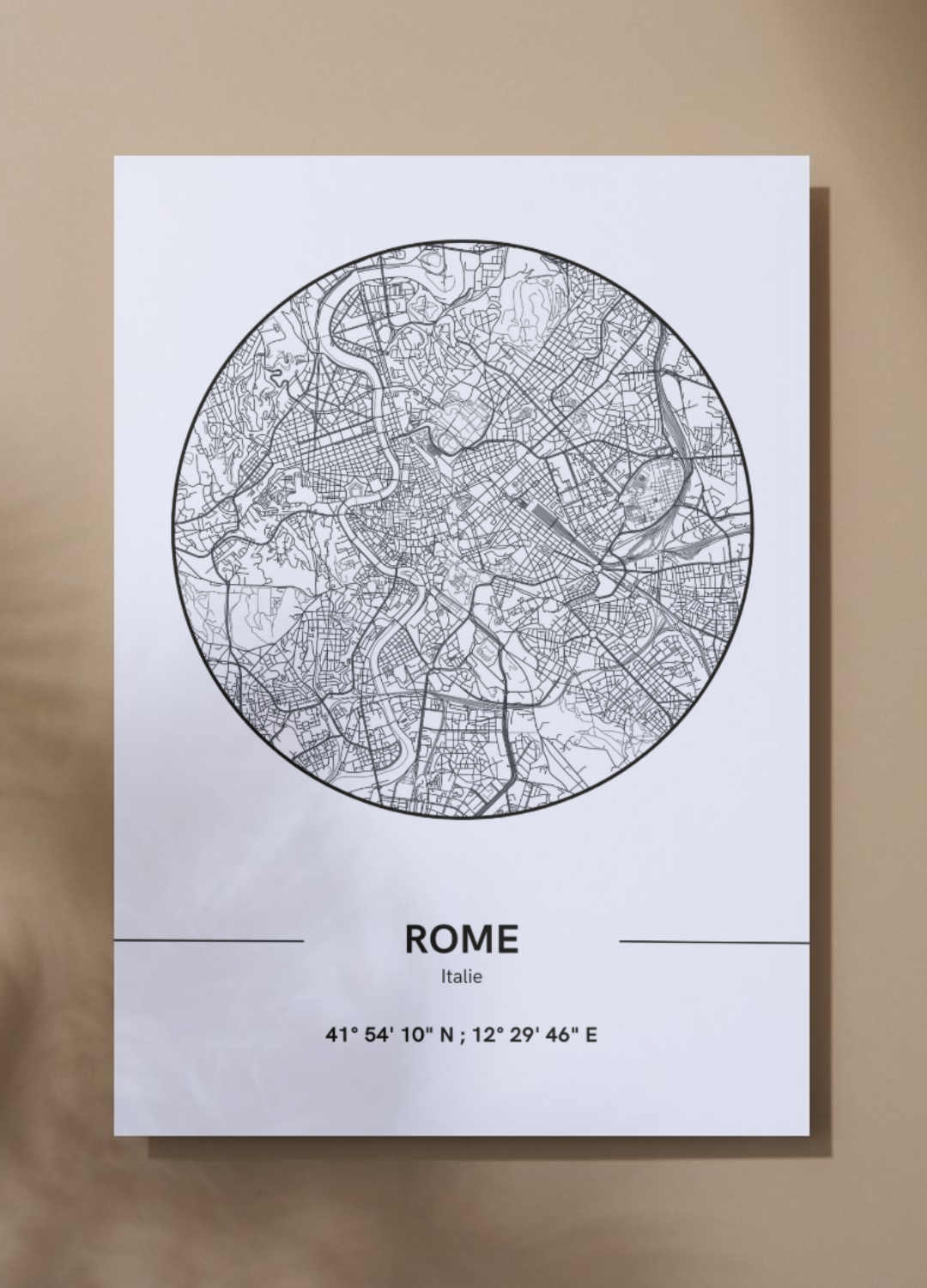 Affiche Plan de Rome