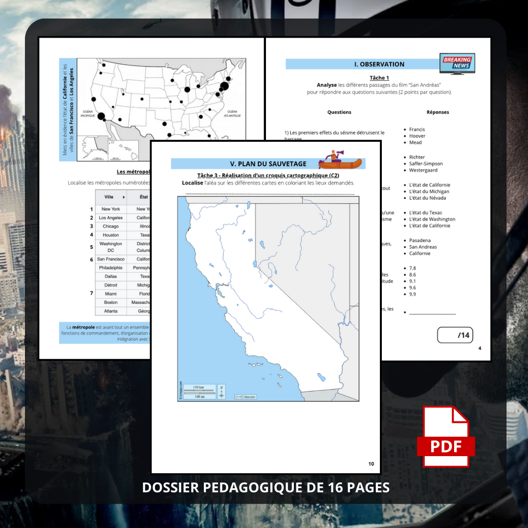 Croquis cartographique - San Andreas