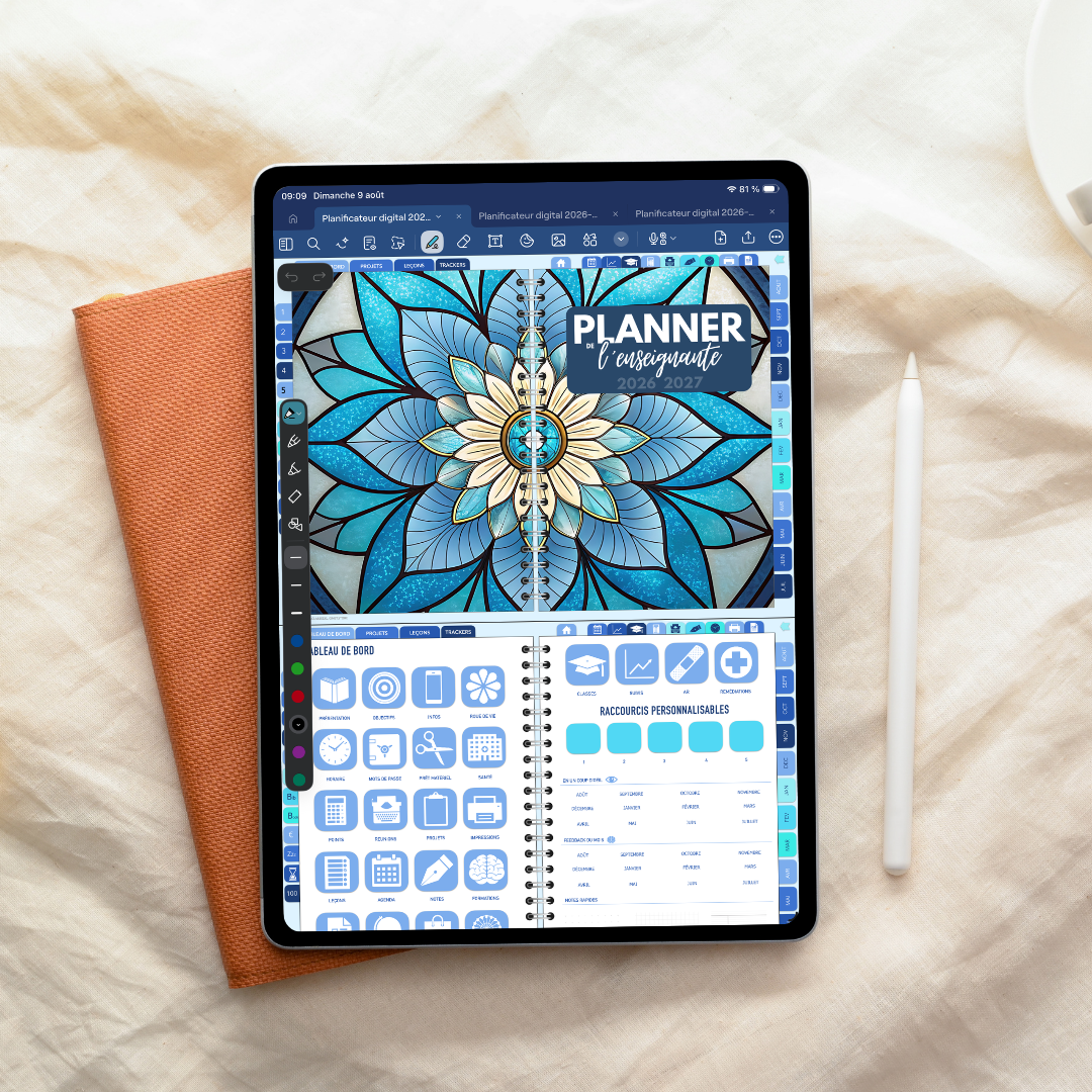 Planificateur digital enseignant 2026-2027