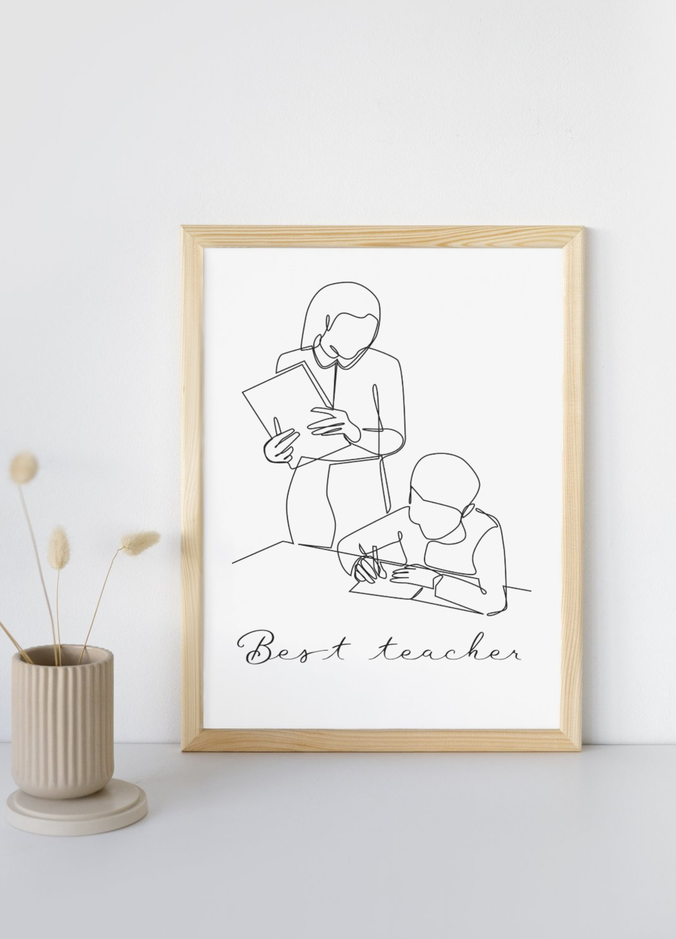 Affiche personnalisée - Best Teacher 👩‍🏫