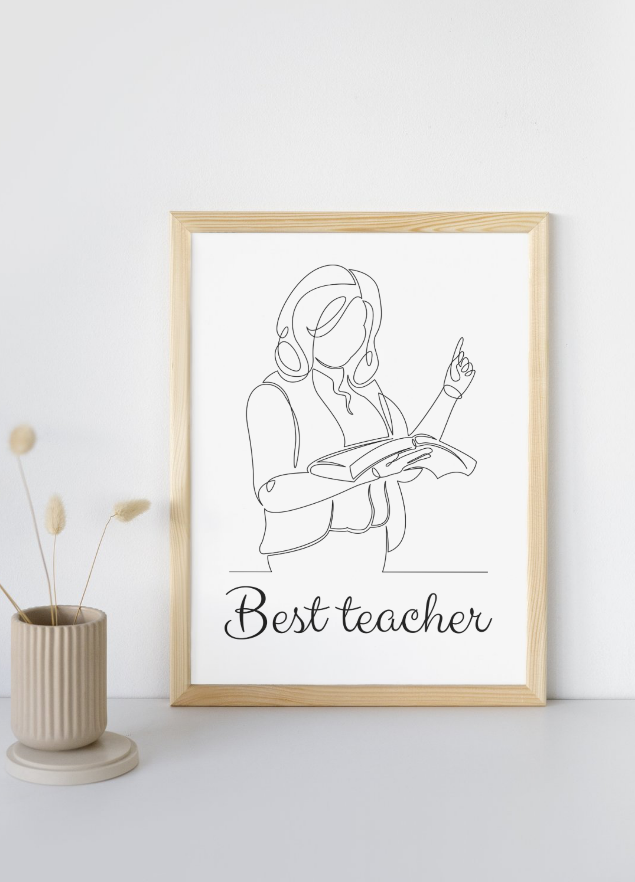 Affiche personnalisée - Best Teacher 👩‍🏫