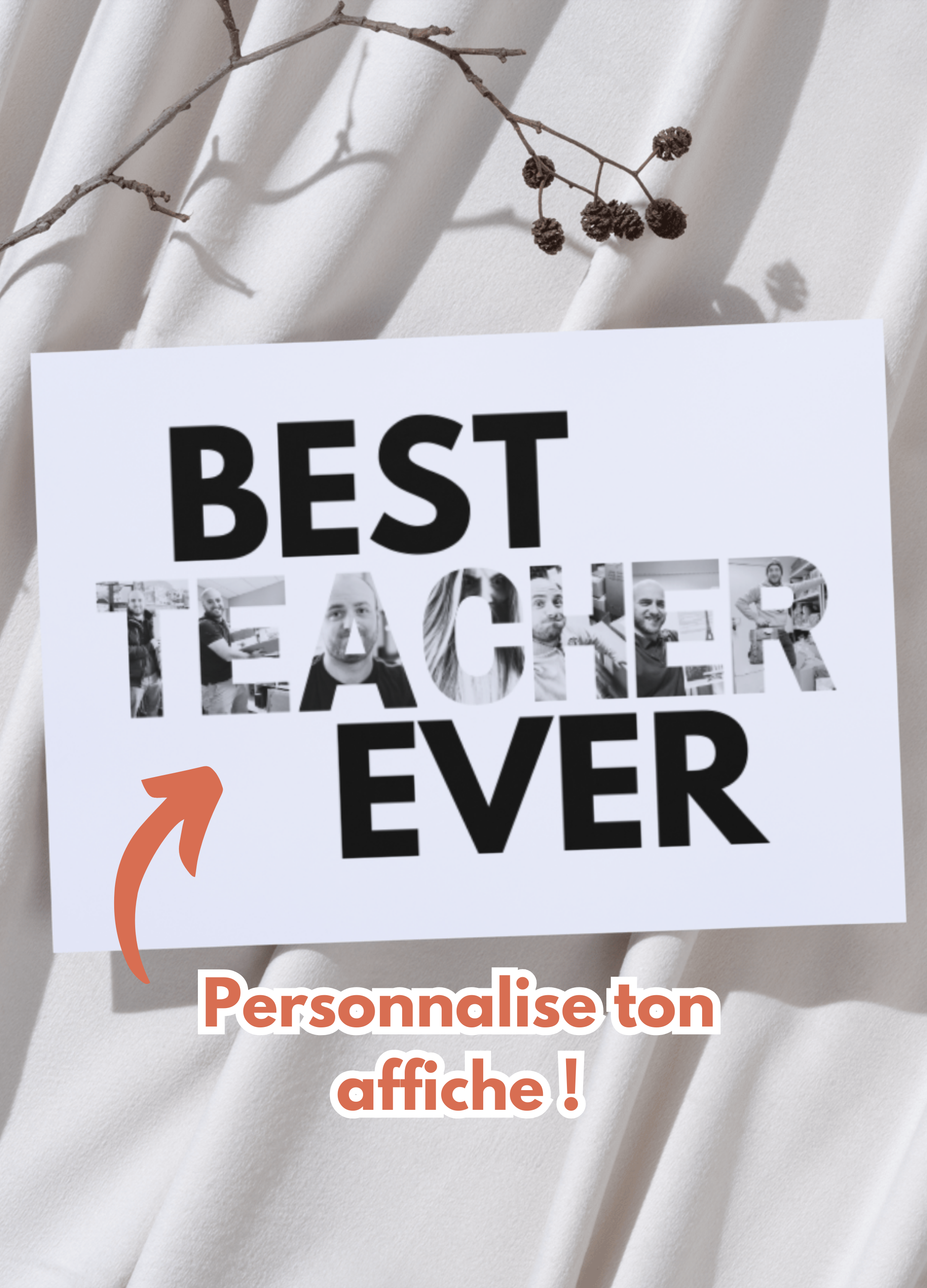 Affiche personnalisée - Best Teacher Ever 📸