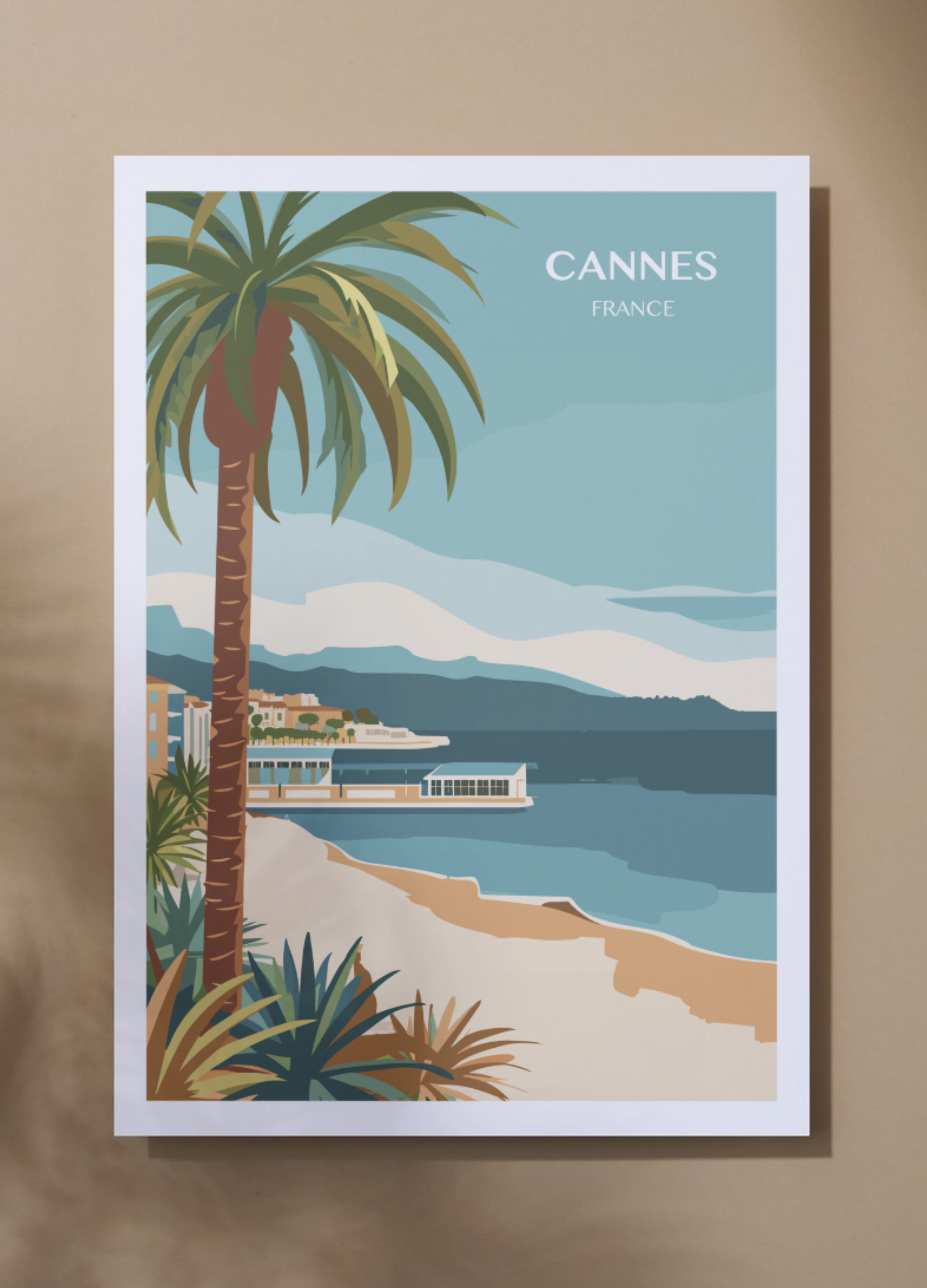 Affiche voyage - Cannes 🇫🇷