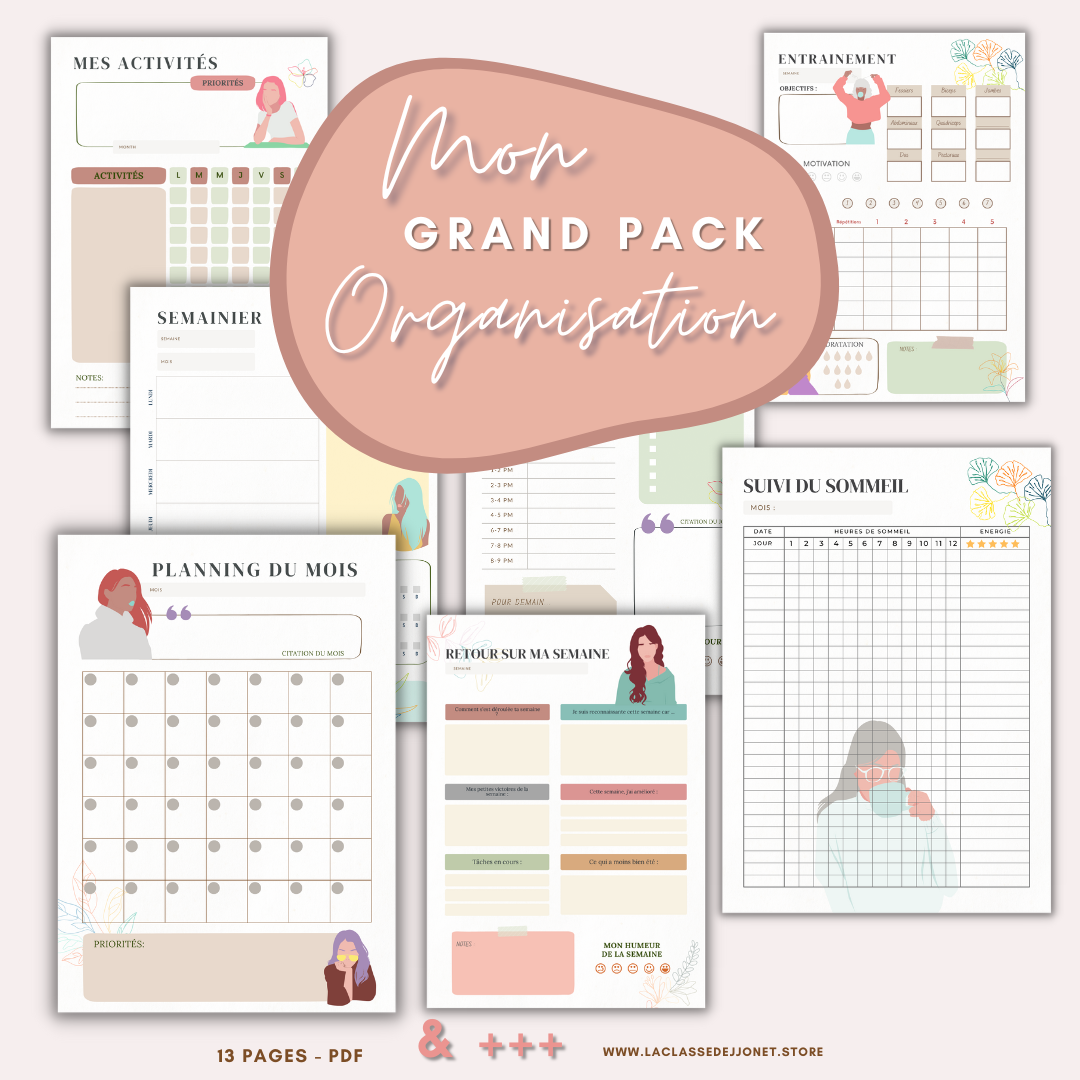 Mon grand pack d'organisation - COLORFUL (PDF)
