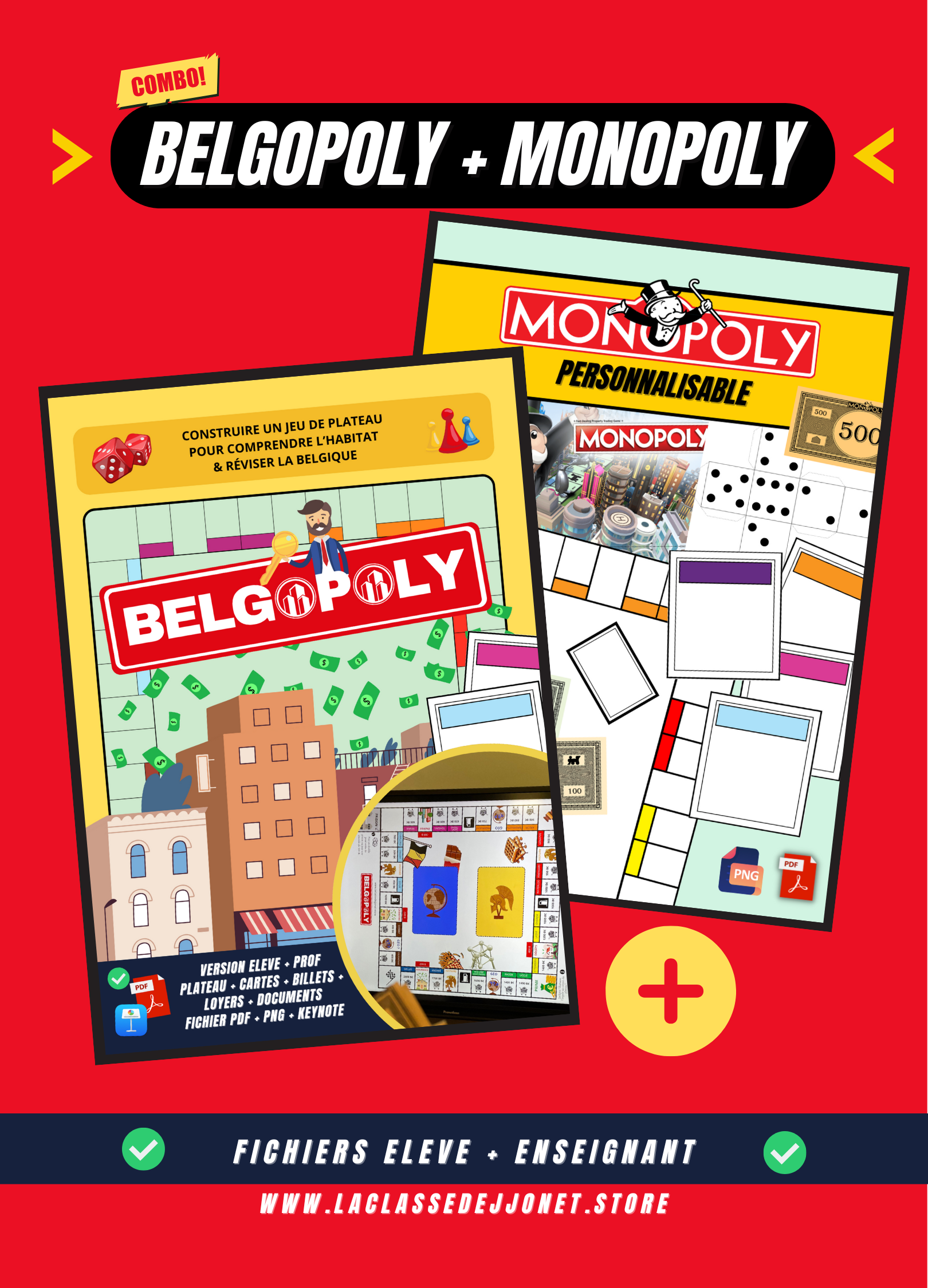 PACK BELGOPOLY + MONOPOLY Personnalisable