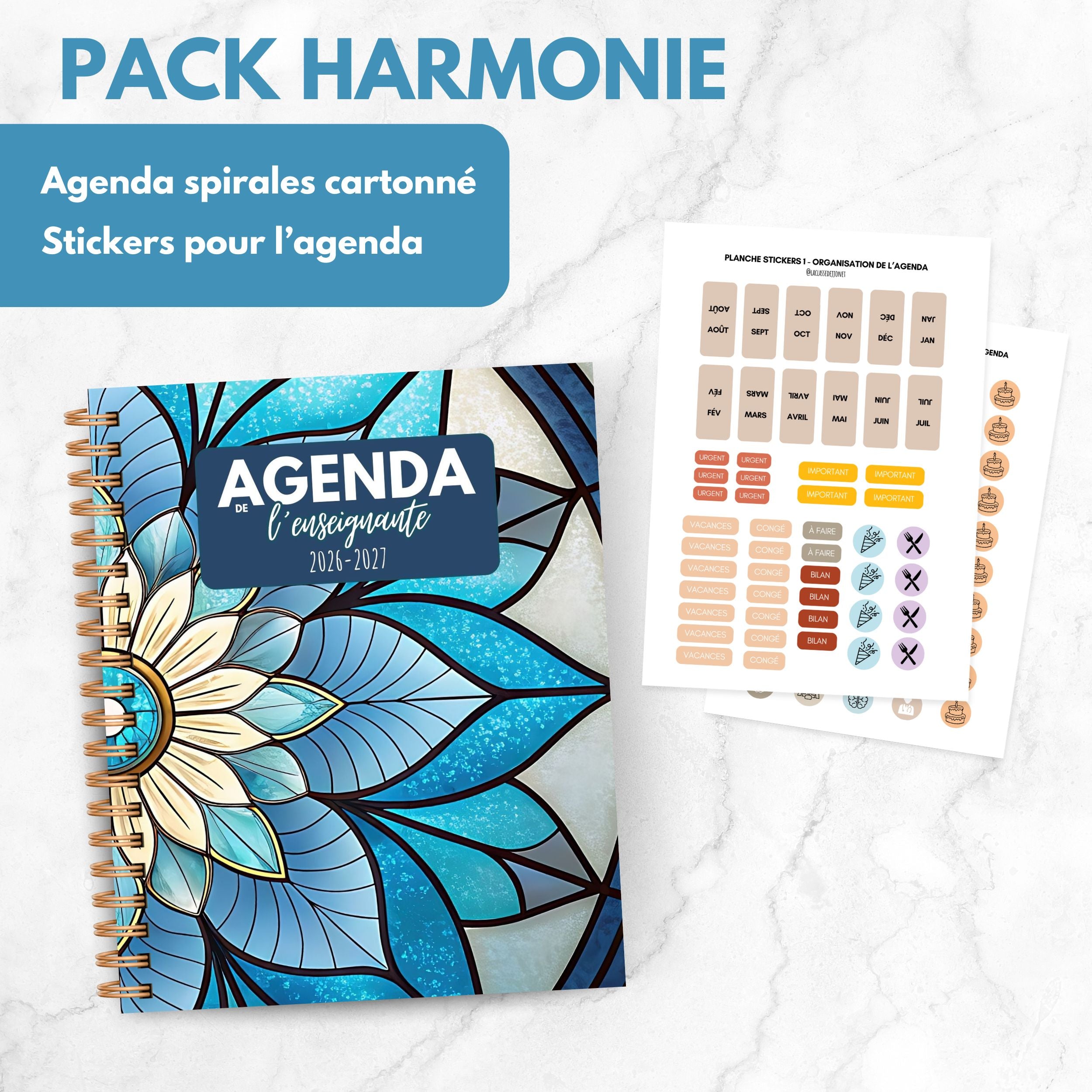 Agenda de l'enseignante HARMONIE