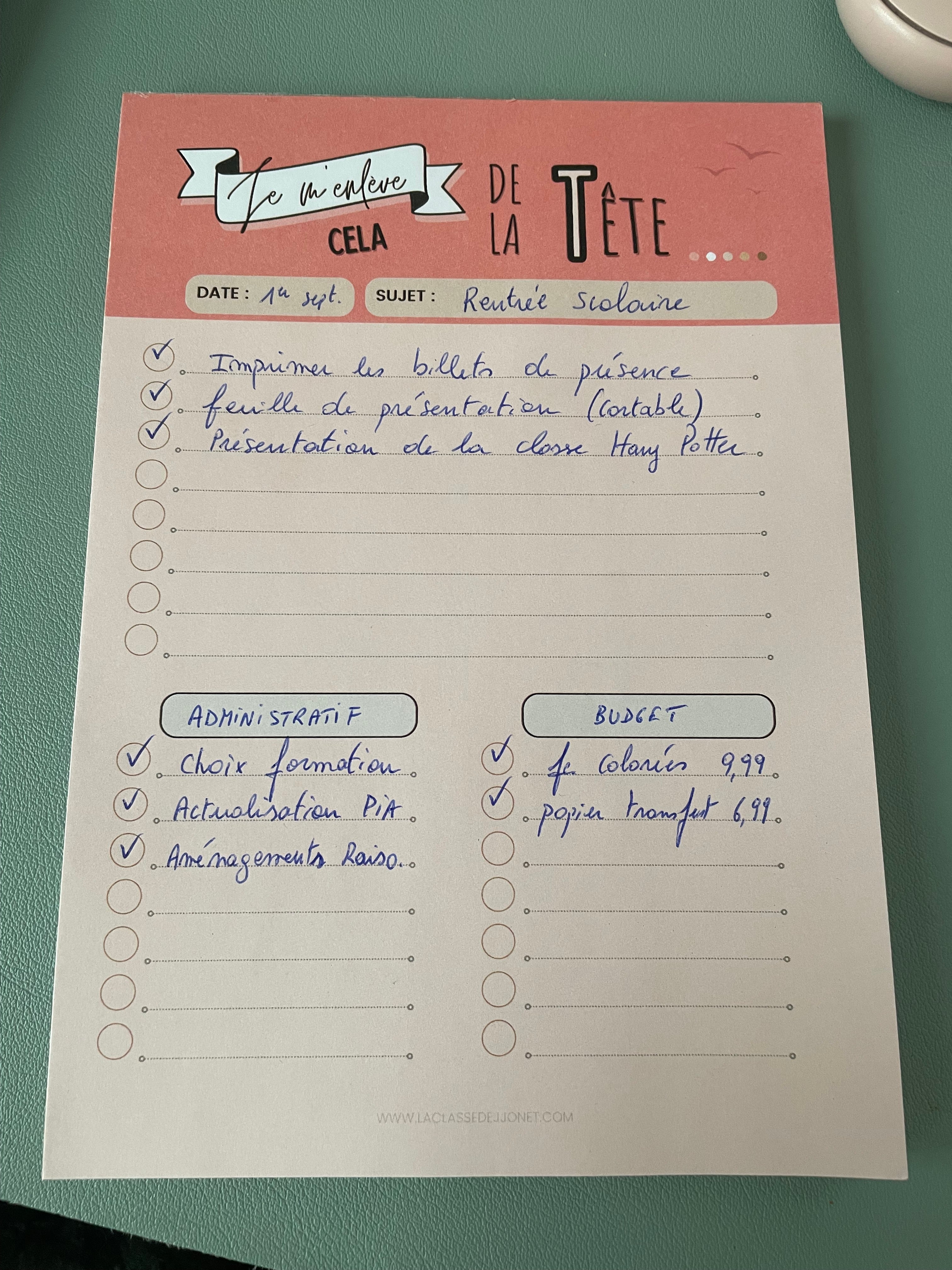 Bloc-notes To do list - A5