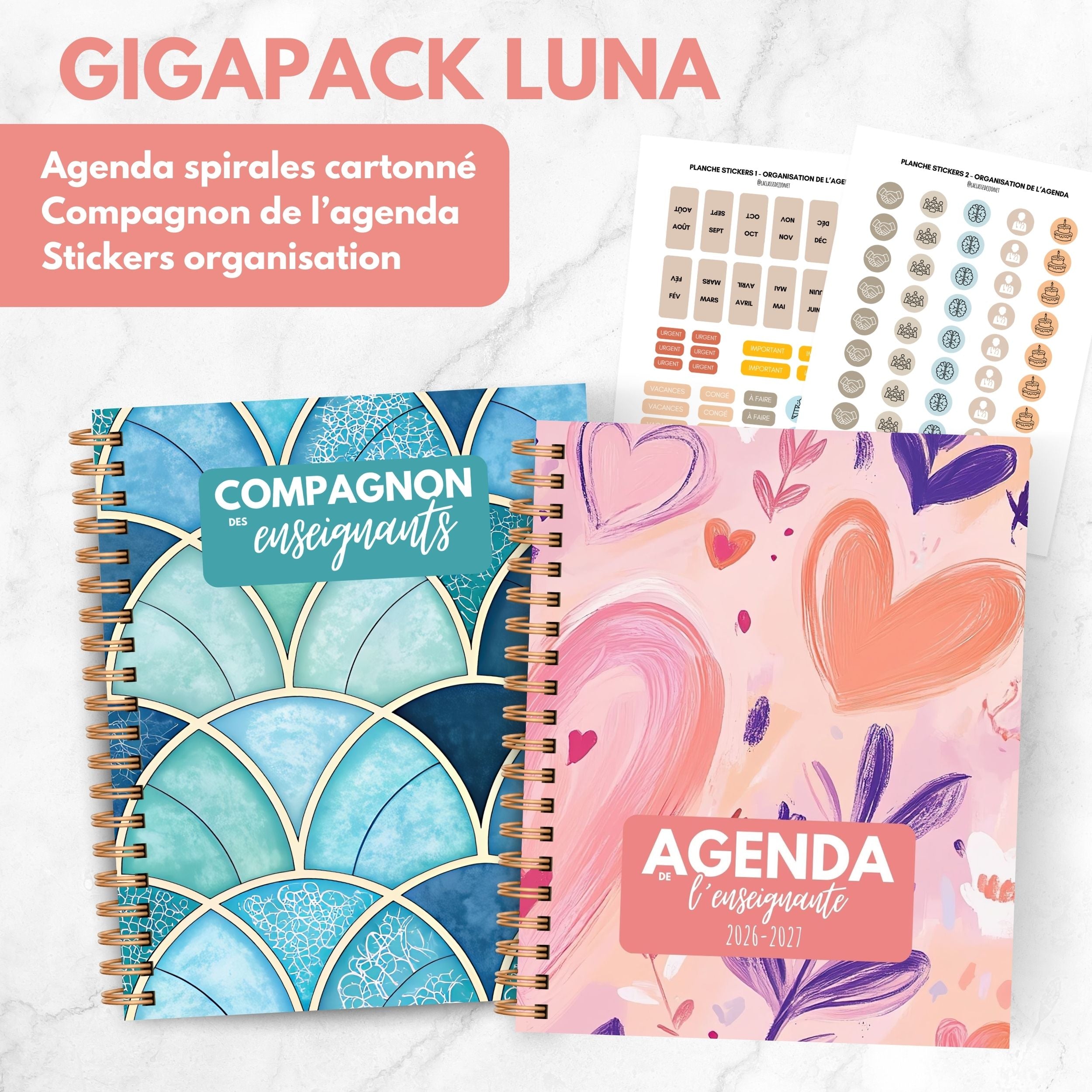 Agenda de l'enseignante LUNA